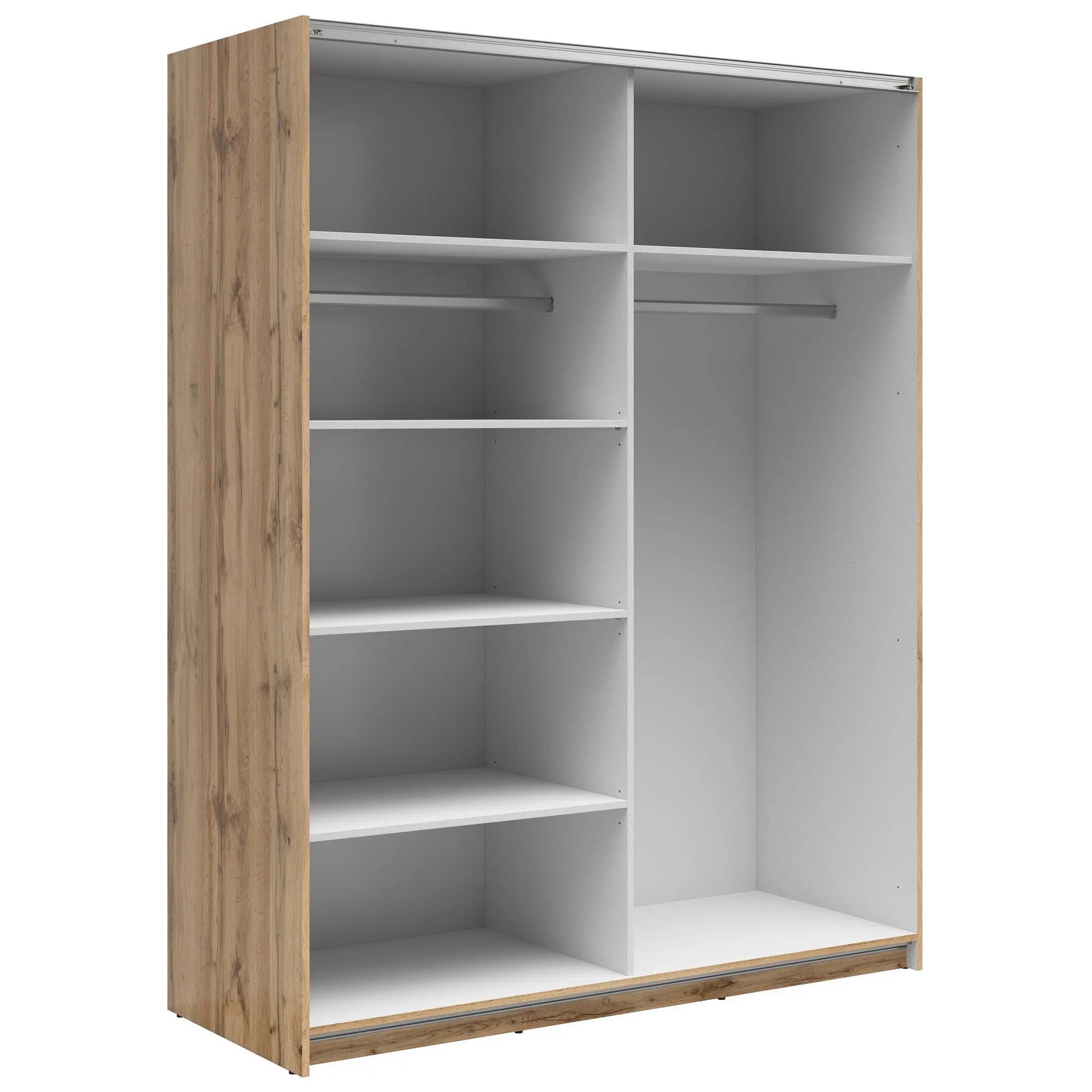 Dulap TETRIX, stejar wotan, PAL, cu 2 usi, 154x60x196 cm