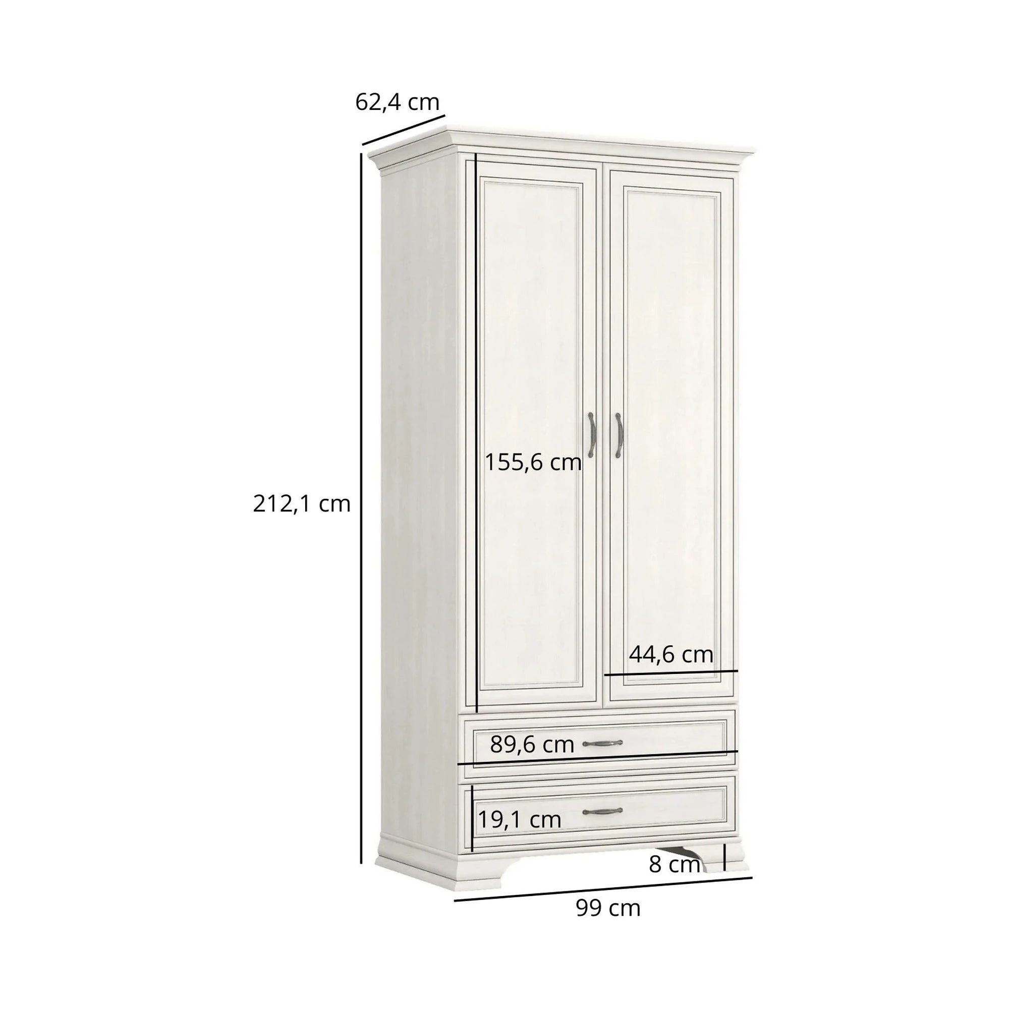 Mobilier sufragerie clasic TIFFANY II-6, grej, PAL laminat, 4 piese