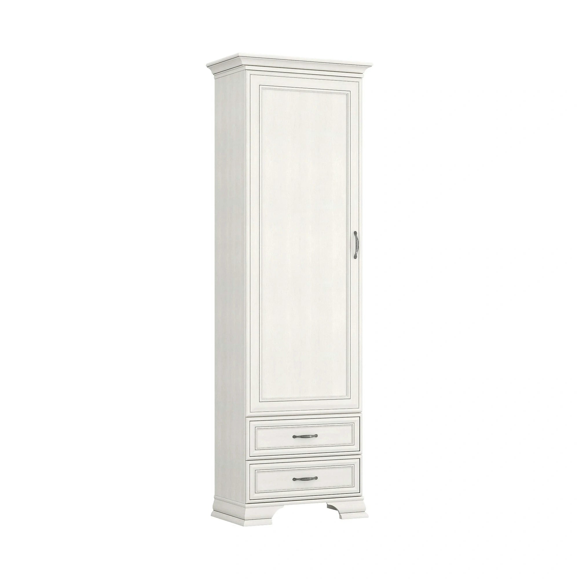 Dulap TIFFANY II, crem, PAL laminat, cu o usa si 2 sertare, 69x40x212 cm
