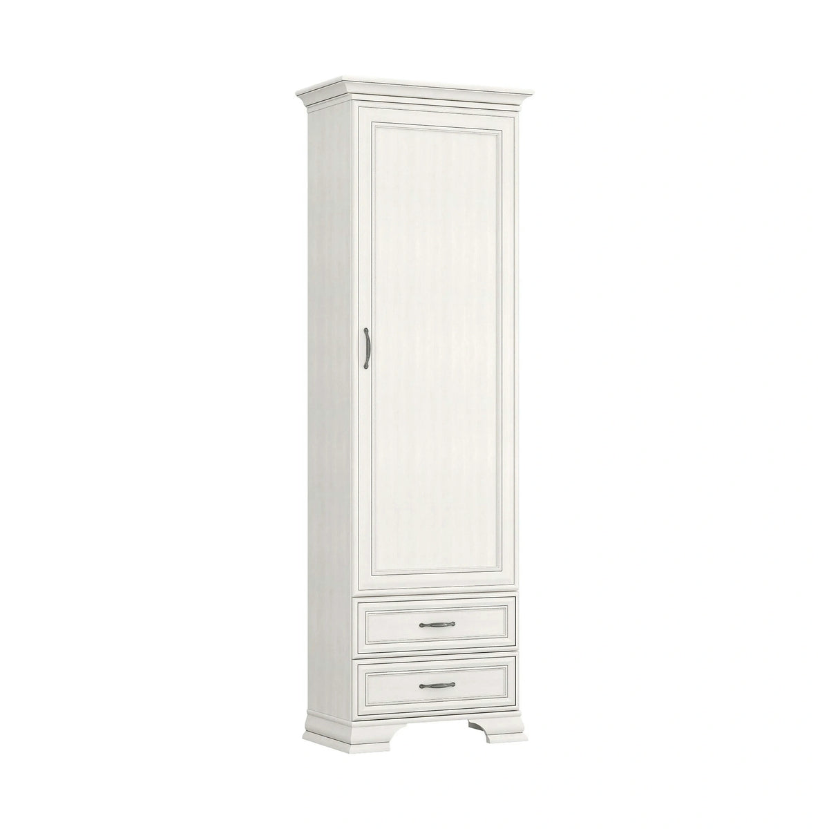 Dulap TIFFANY II, grej, PAL laminat, cu o usa si 2 sertare, 69x40x212 cm