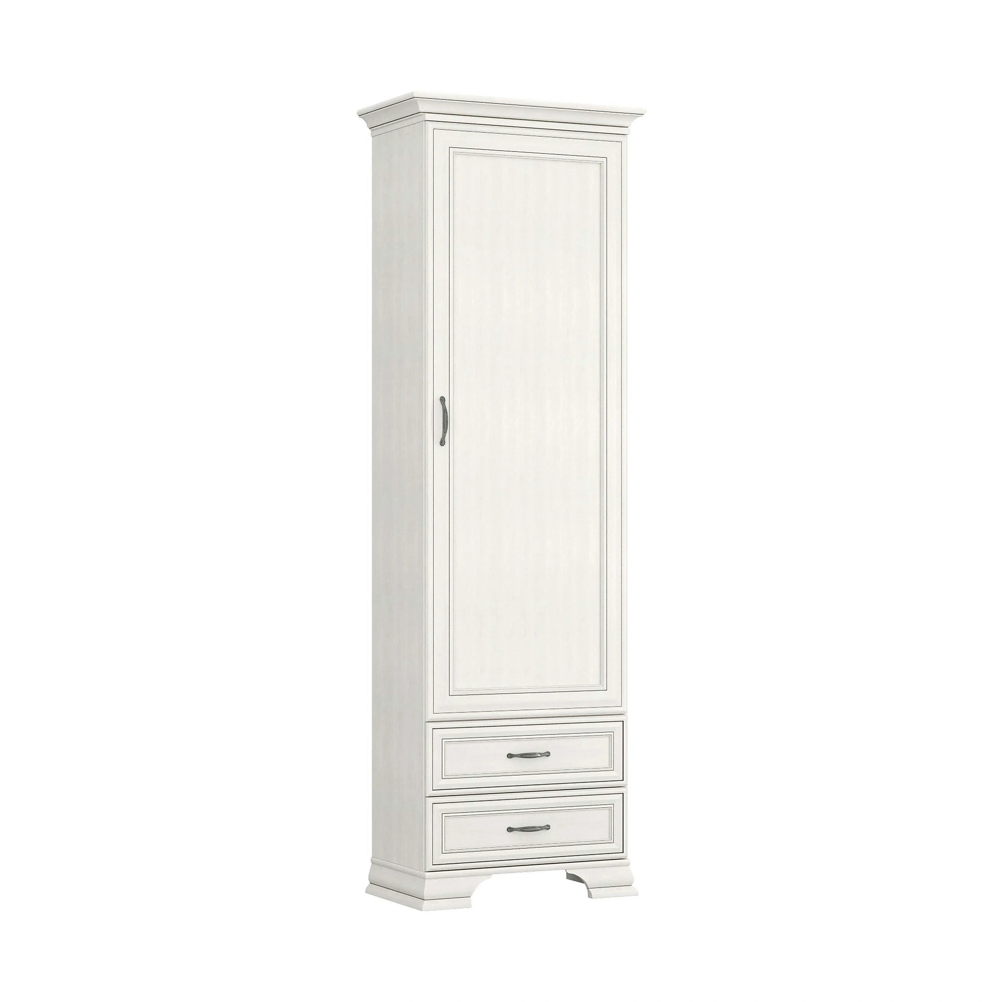 Dulap TIFFANY II, grej, PAL laminat, cu o usa si 2 sertare, 69x40x212 cm