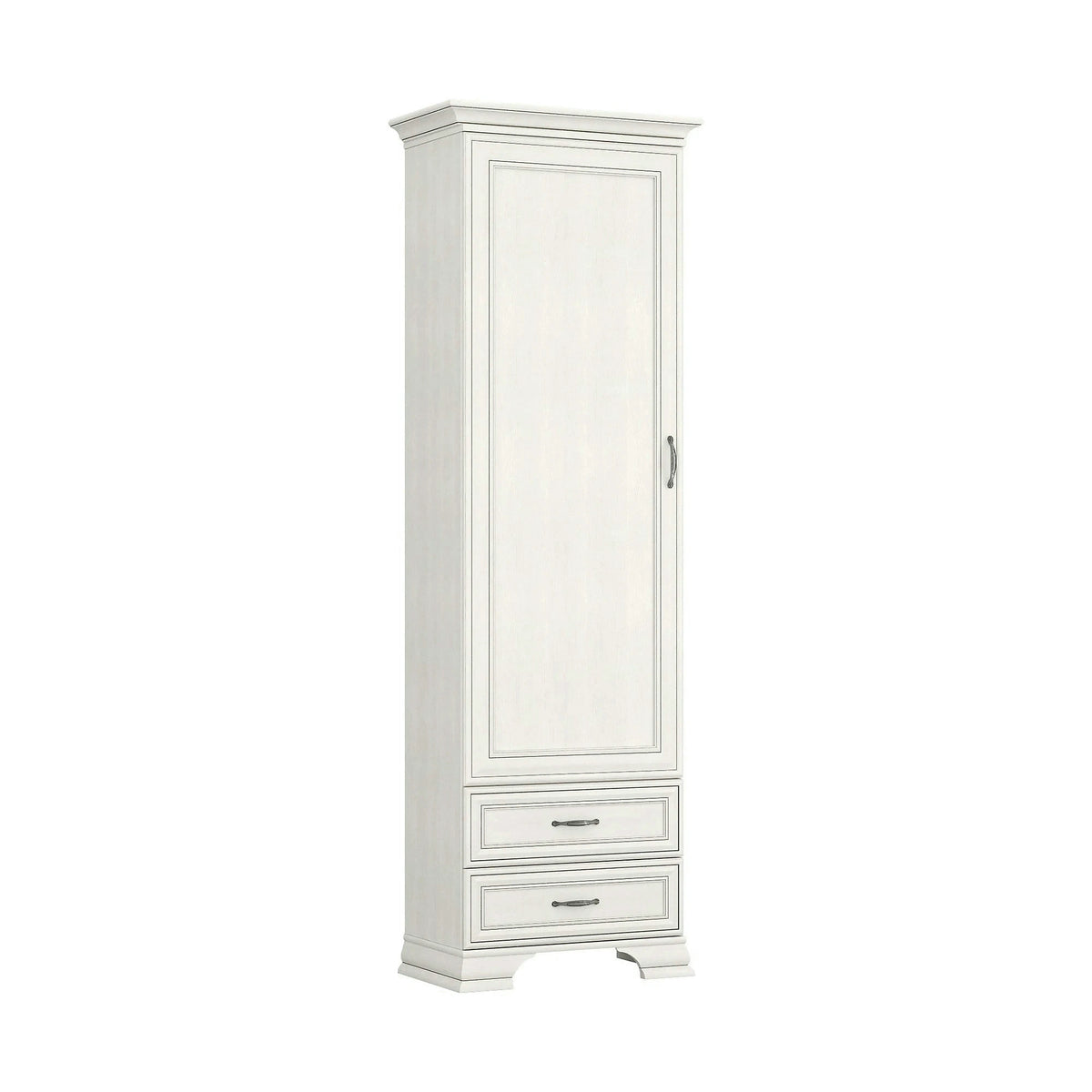 Dulap TIFFANY II, grej, PAL laminat, cu o usa si 2 sertare, 69x40x212 cm