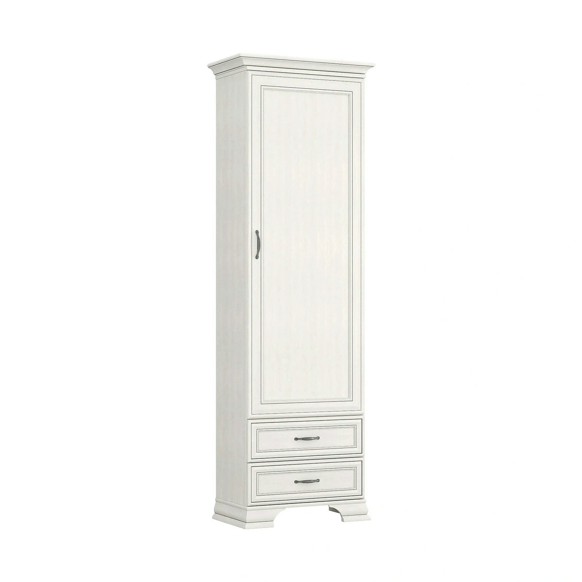 Dulap TIFFANY II, grej, PAL laminat, cu o usa si 2 sertare, 69x40x212 cm