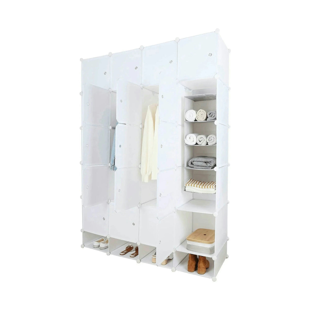 Dulap ZAFOD, alb, metal/plastic, cu 12 usi, 148x46x202 cm
