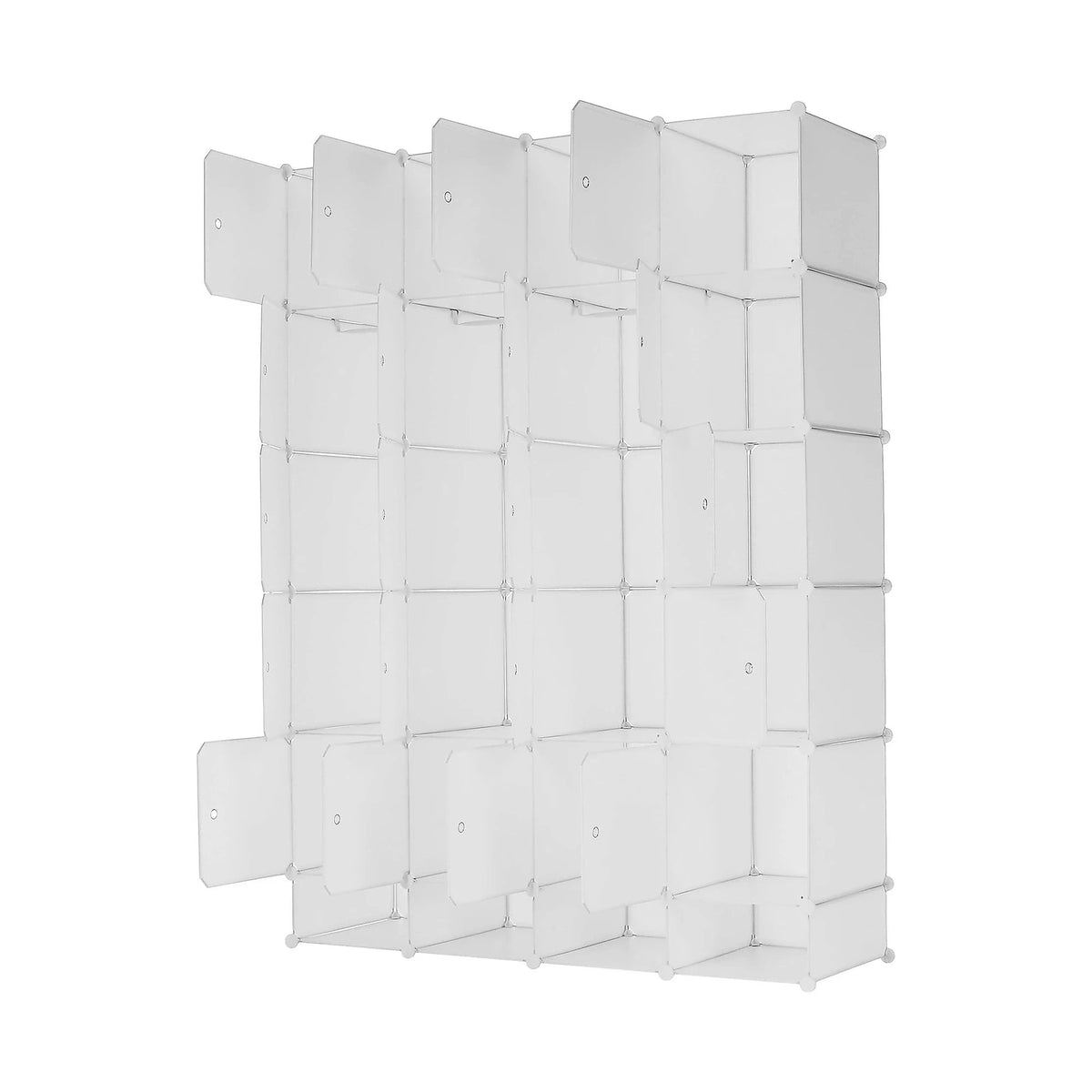 Dulap ZAFOD, alb, metal/plastic, cu 12 usi, 148x46x202 cm