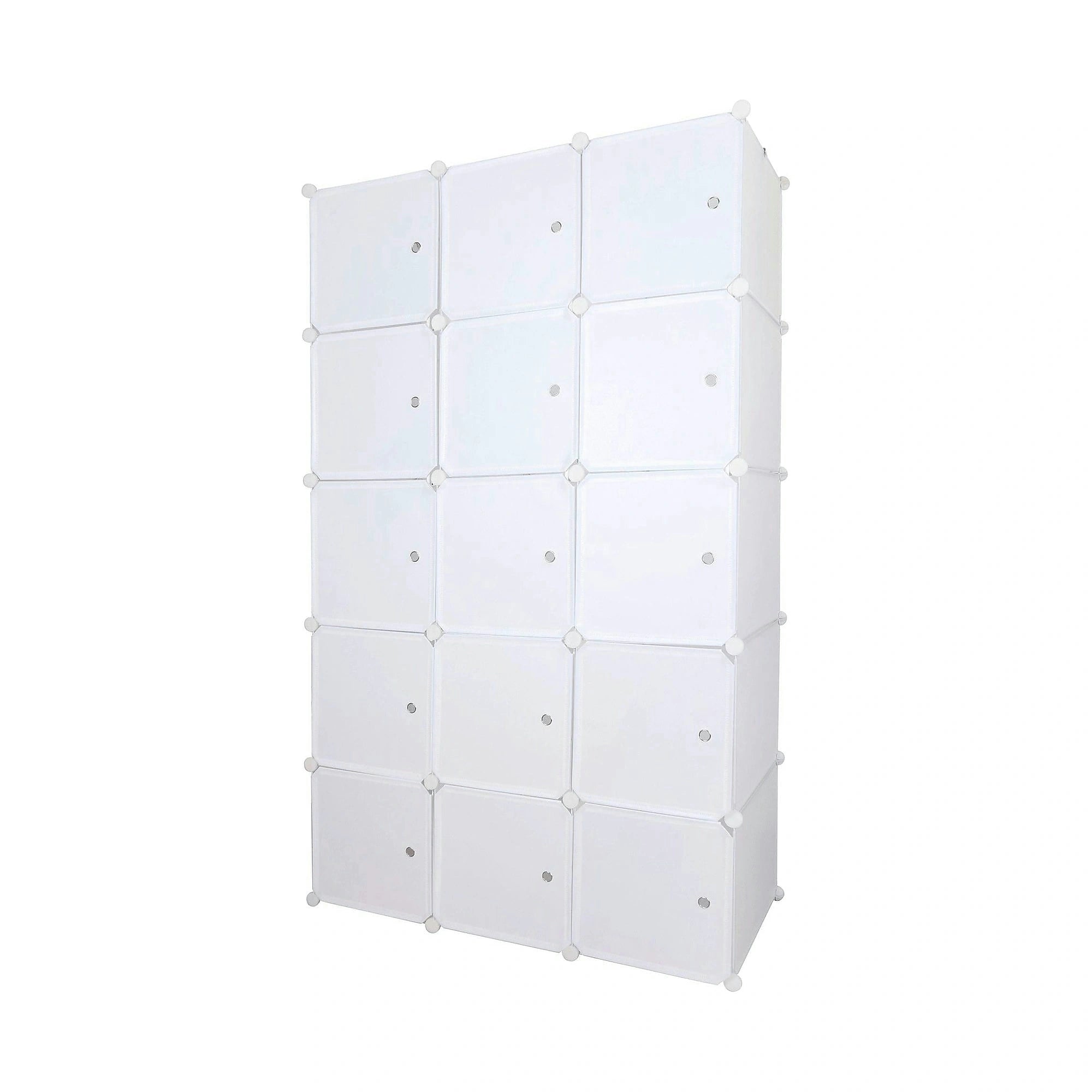 Dulap ZALVO, alb, metal/plastic, cu 6 usi, 111x46x185 cm