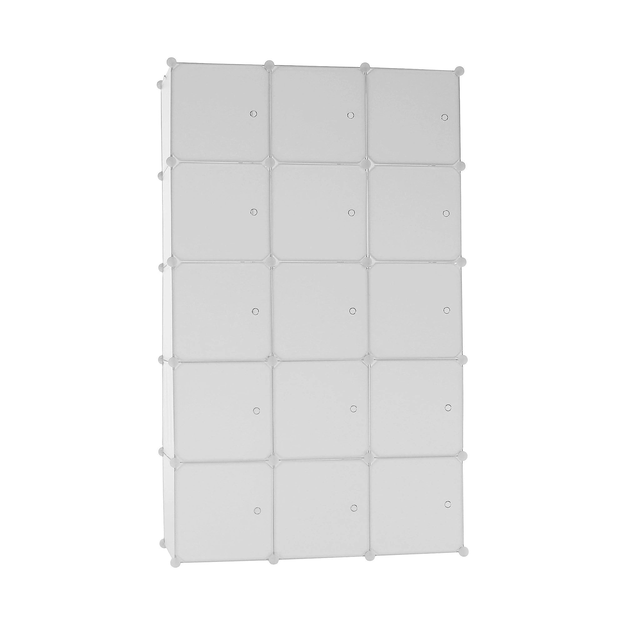 Dulap ZALVO, alb, metal/plastic, cu 6 usi, 111x46x185 cm