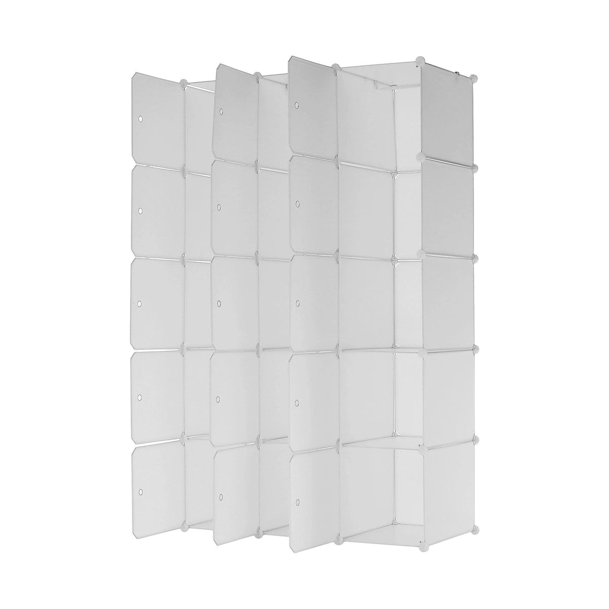 Dulap ZALVO, alb, metal/plastic, cu 6 usi, 111x46x185 cm