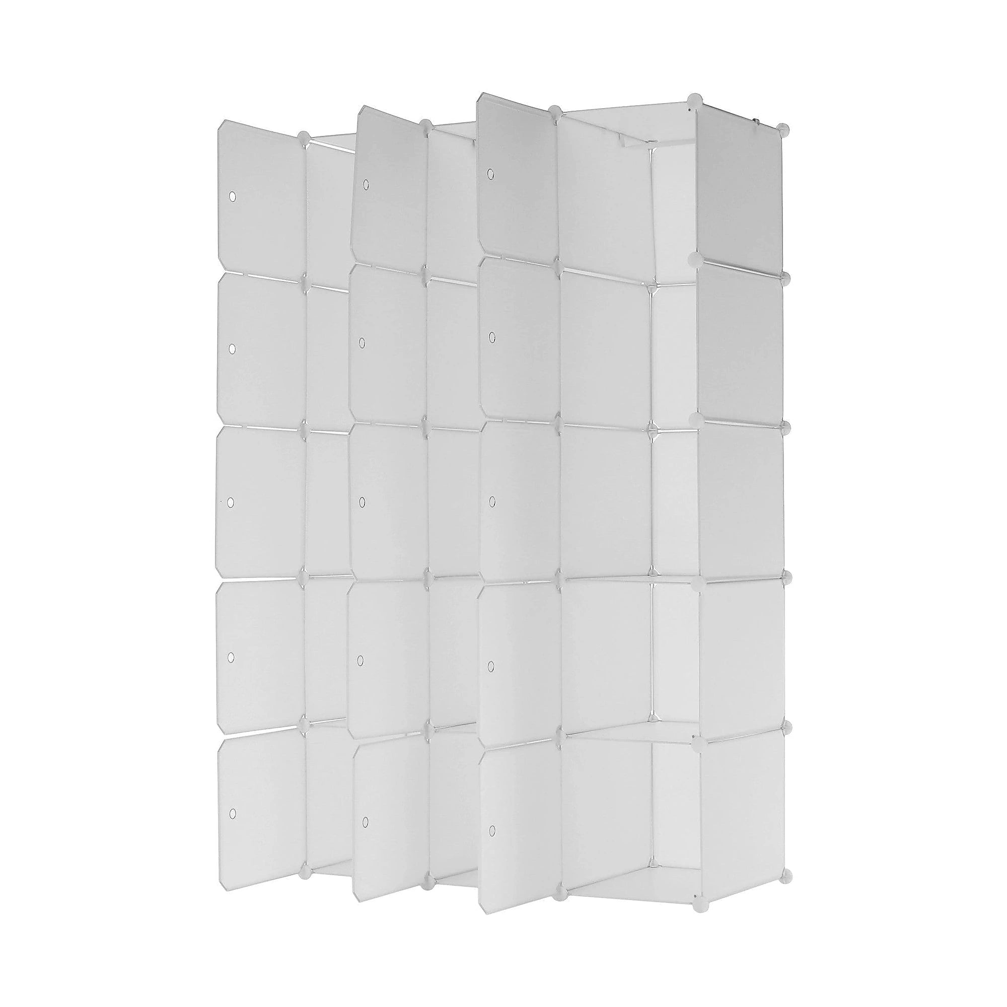 Dulap ZALVO, alb, metal/plastic, cu 6 usi, 111x46x185 cm
