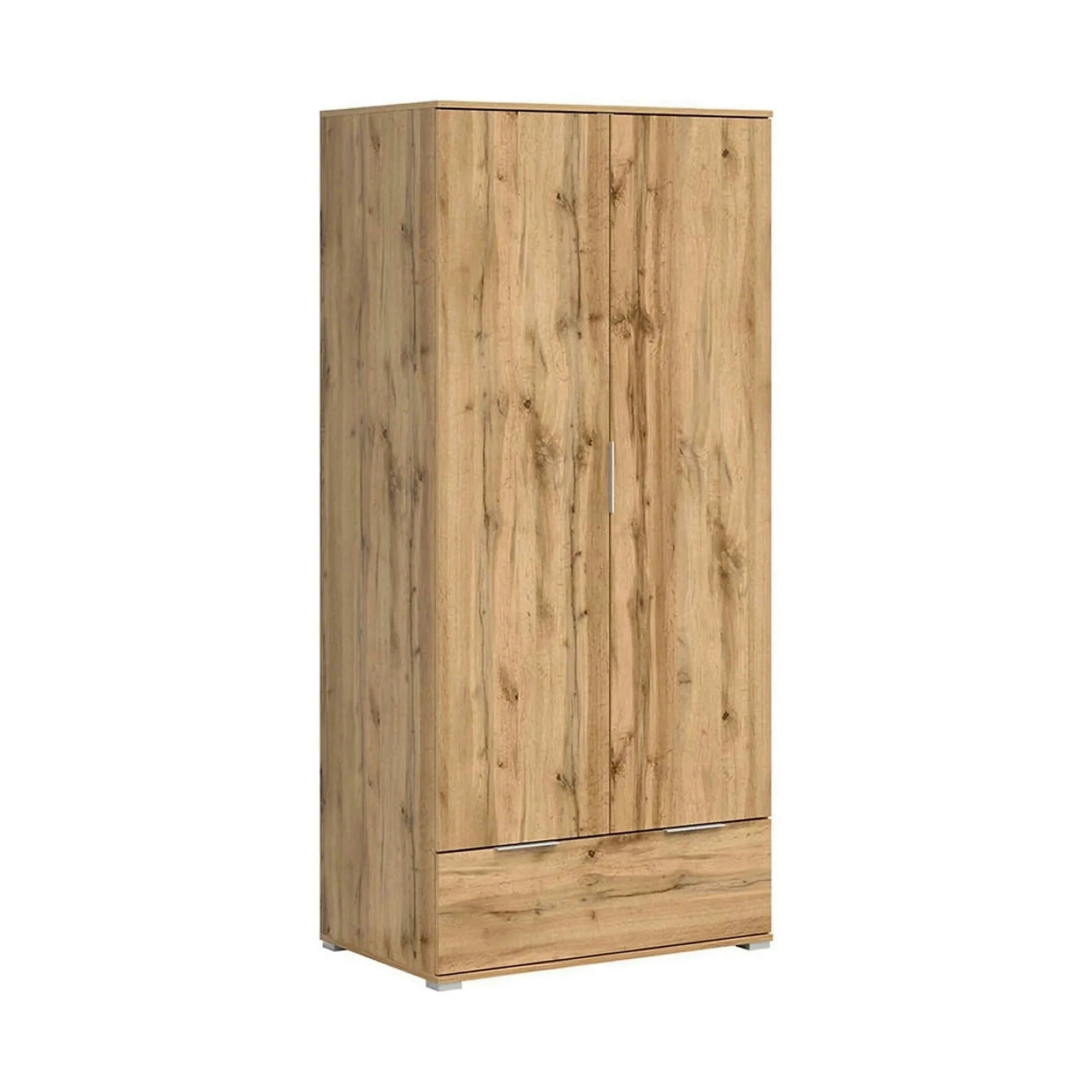 Dulap ZELE, stejar wotan, PAL, cu 2 usi, 91x57x195 cm