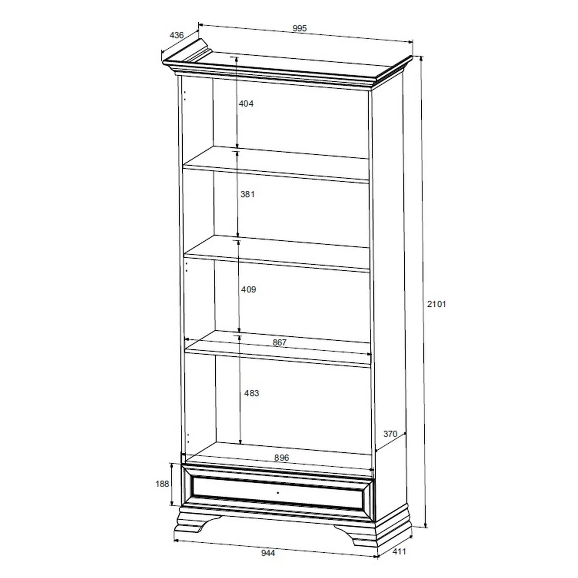 Dulap cu usi sticla IDENTO, alb, PAL/sticla, 100x44x210 cm