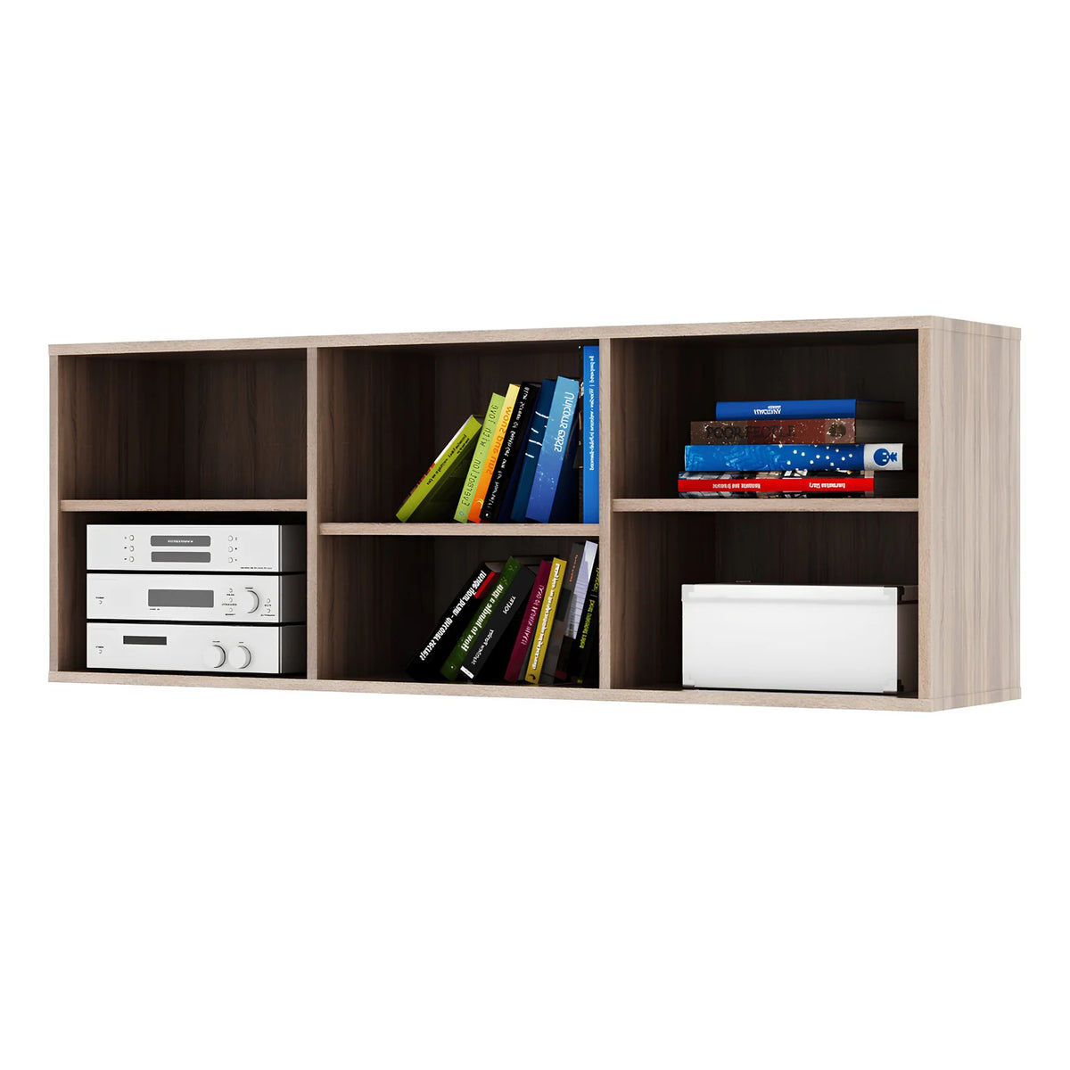 Biblioteca DUNAJ TIPUL12, stejar sonoma, PAL melaminat, 135x32x49 cm