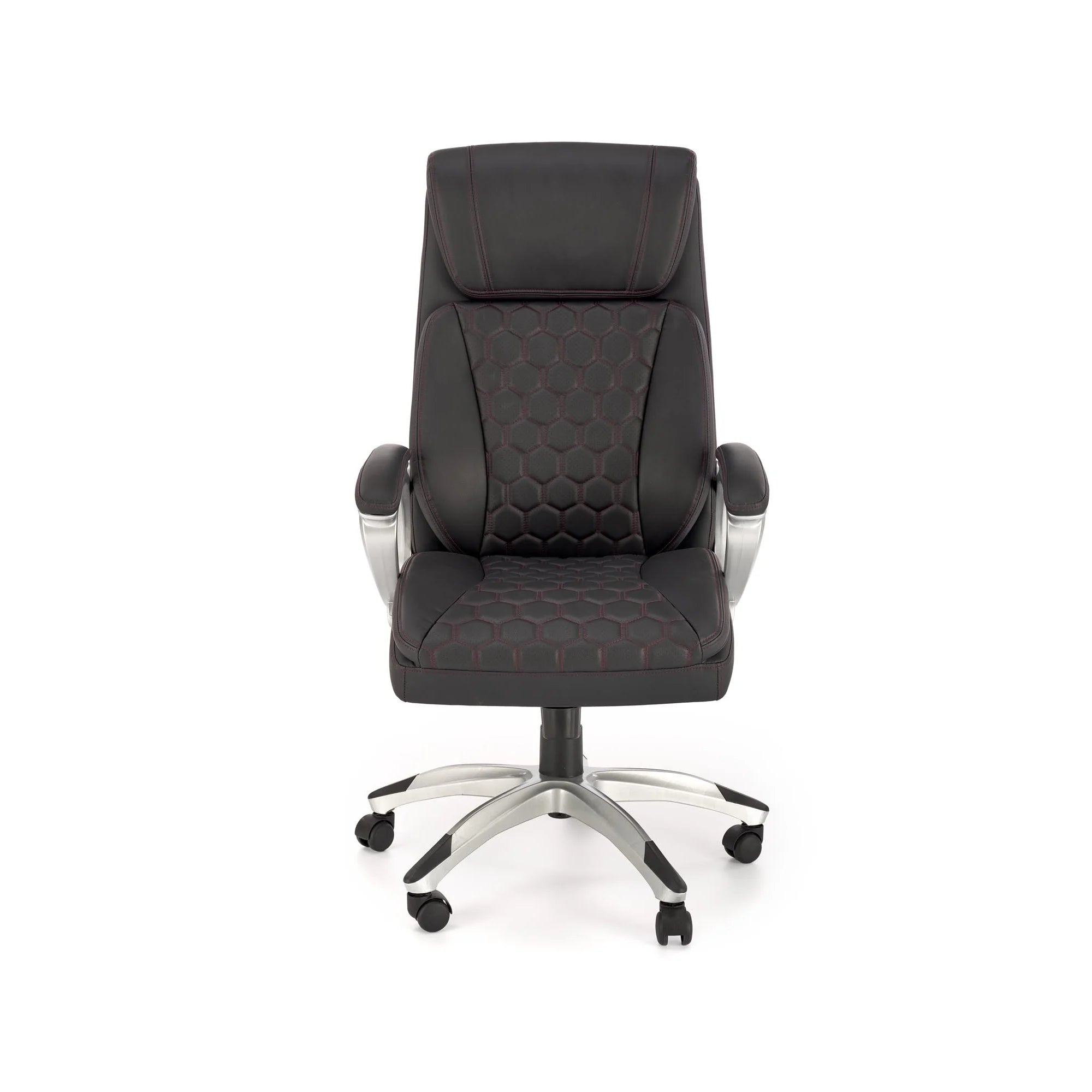 Scaun birou THOMAS, negru, piele ecologica/polipropilena, 62x70x115/122 cm