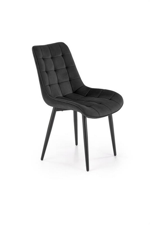 Scaun K580, negru - HLR 66, stofa catifelata/otel, 51x61x85 cm