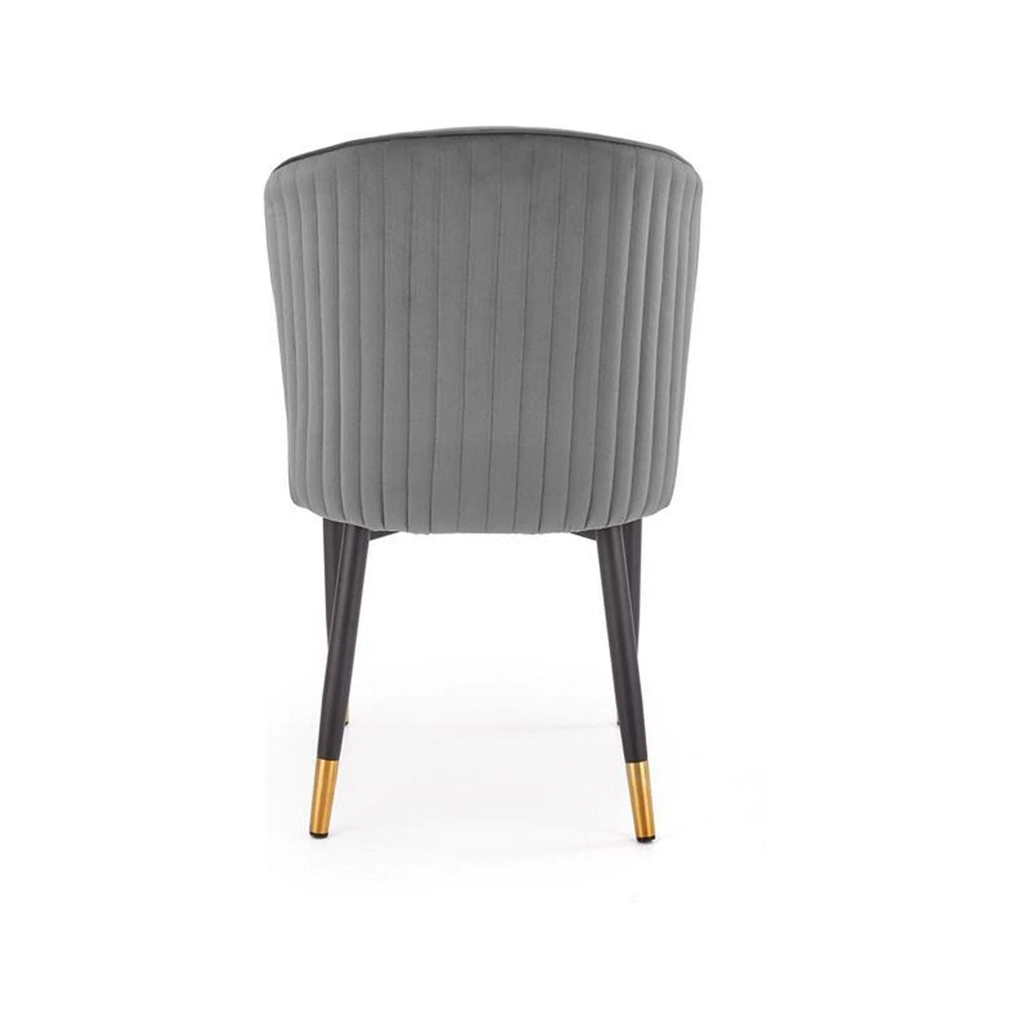 Scaun K446, gri/negru, stofa catifelata/metal, 51x55x86 cm