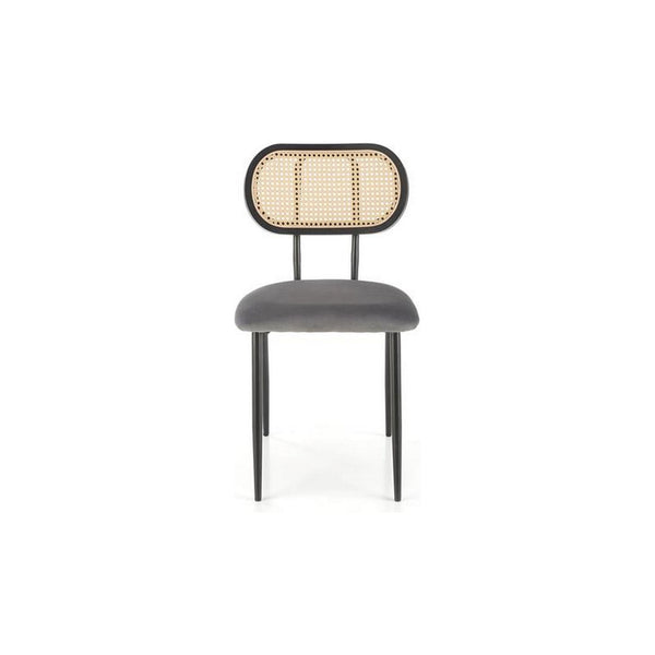 Scaun K503, gri, otel/stofa catifelata, 53x60x84 cm