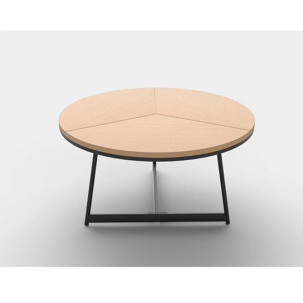 Masuta cafea KARIDA, stejar natural/negru, 80x80x41 cm