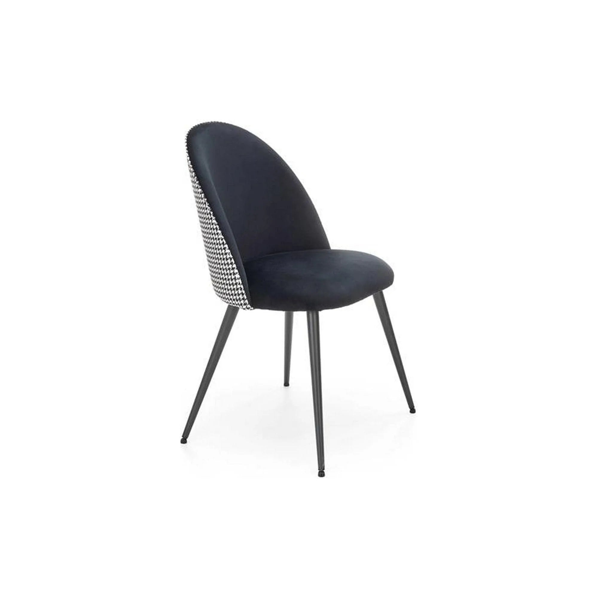 Scaun K478, stofa alb/negru, 49x54x84 cm