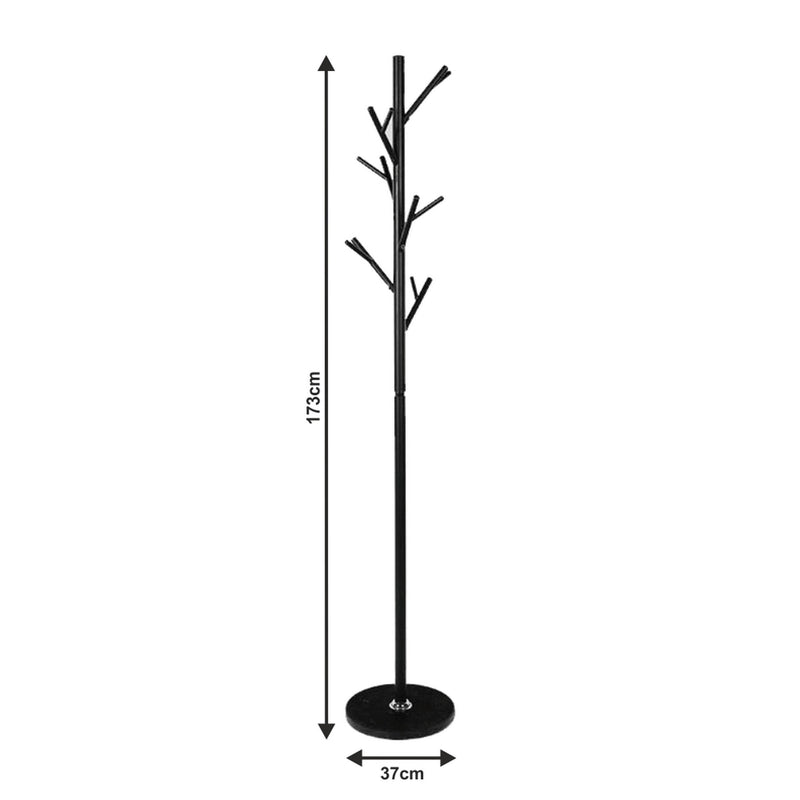 Cuier pom EFRAN, negru, metal, 37x173 cm