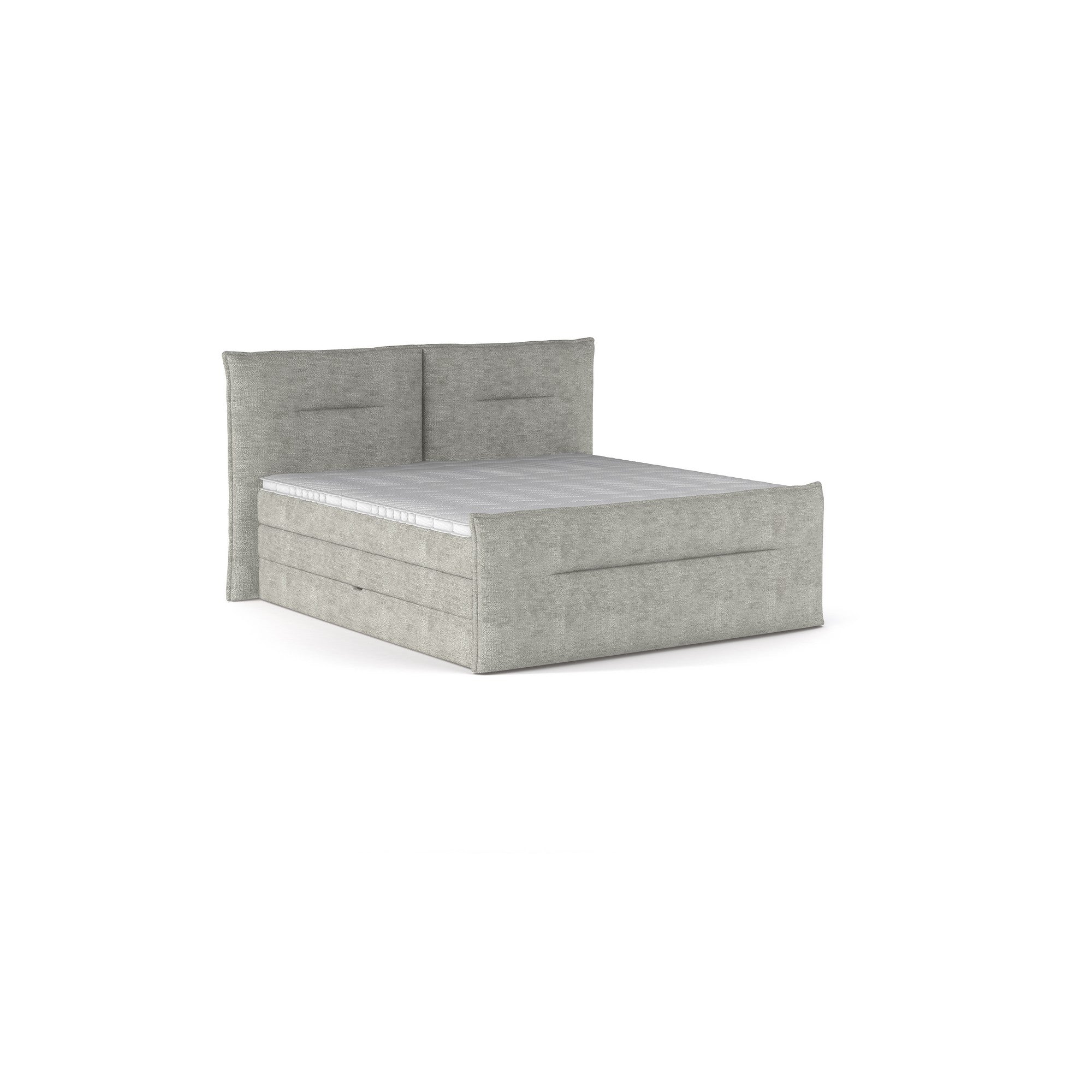 Pat boxspring ELMA 180x200, personalizabil materiale Gama Premium, cu spatiu depozitare, saltele si topper