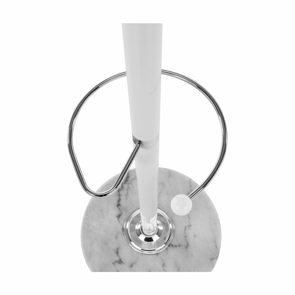 Cuier pom ELOS, alb, metal/marmura, 37x175 cm
