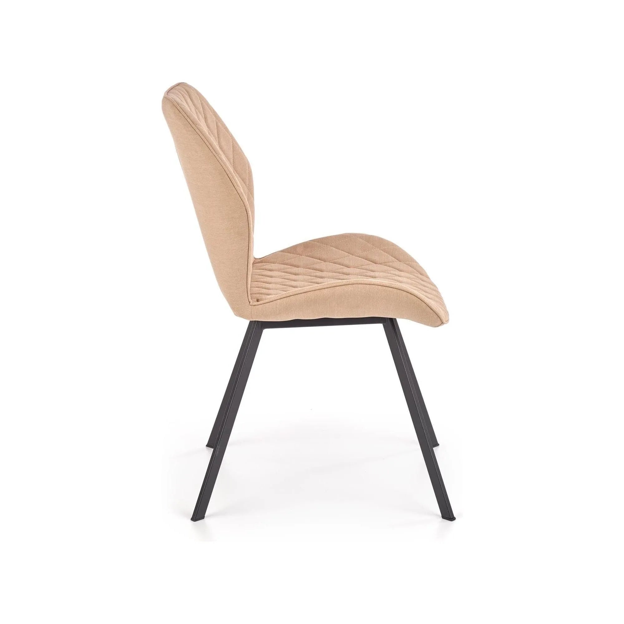Scaun K360 bej/negru, stofa clasica/metal, 51x64x90 cm