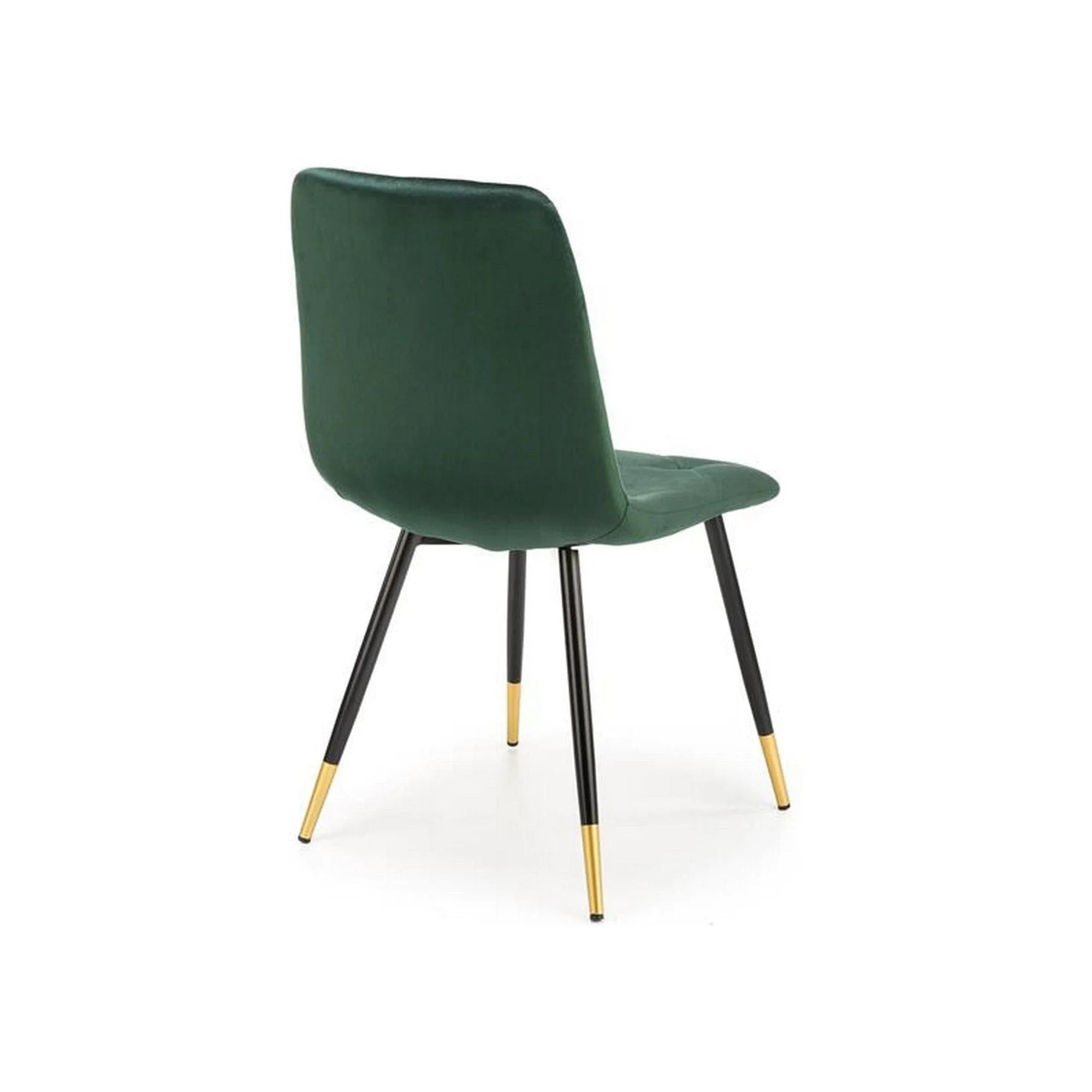 Scaun K438, verde inchis/negru, stofa catifelata/metal, 45x50x86 cm