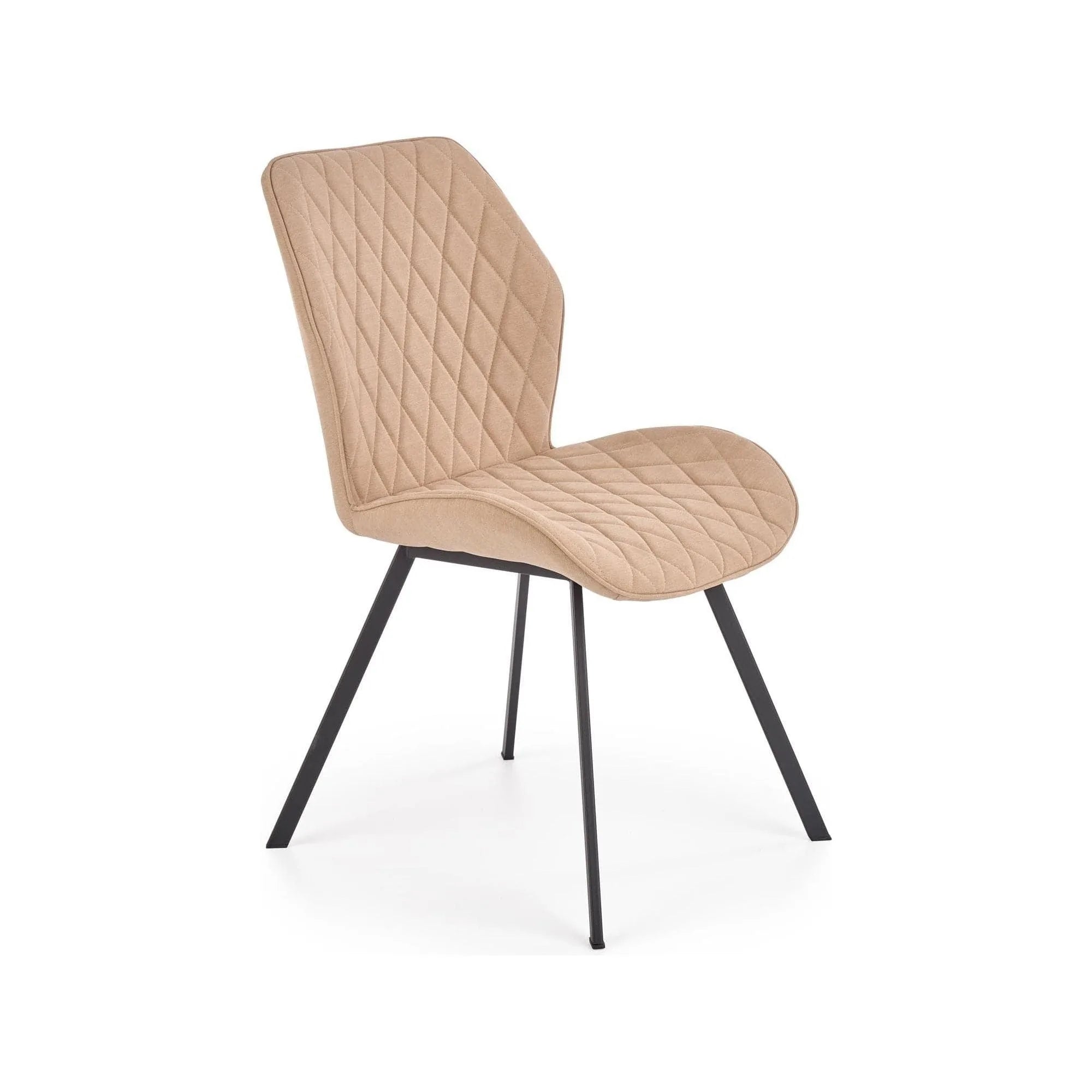 Scaun K360 bej/negru, stofa clasica/metal, 51x64x90 cm
