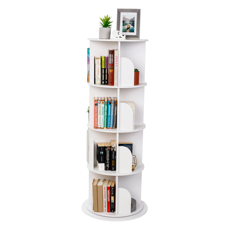 Biblioteca ERION TIP 1, alb, MDF, 51x51x127 cm