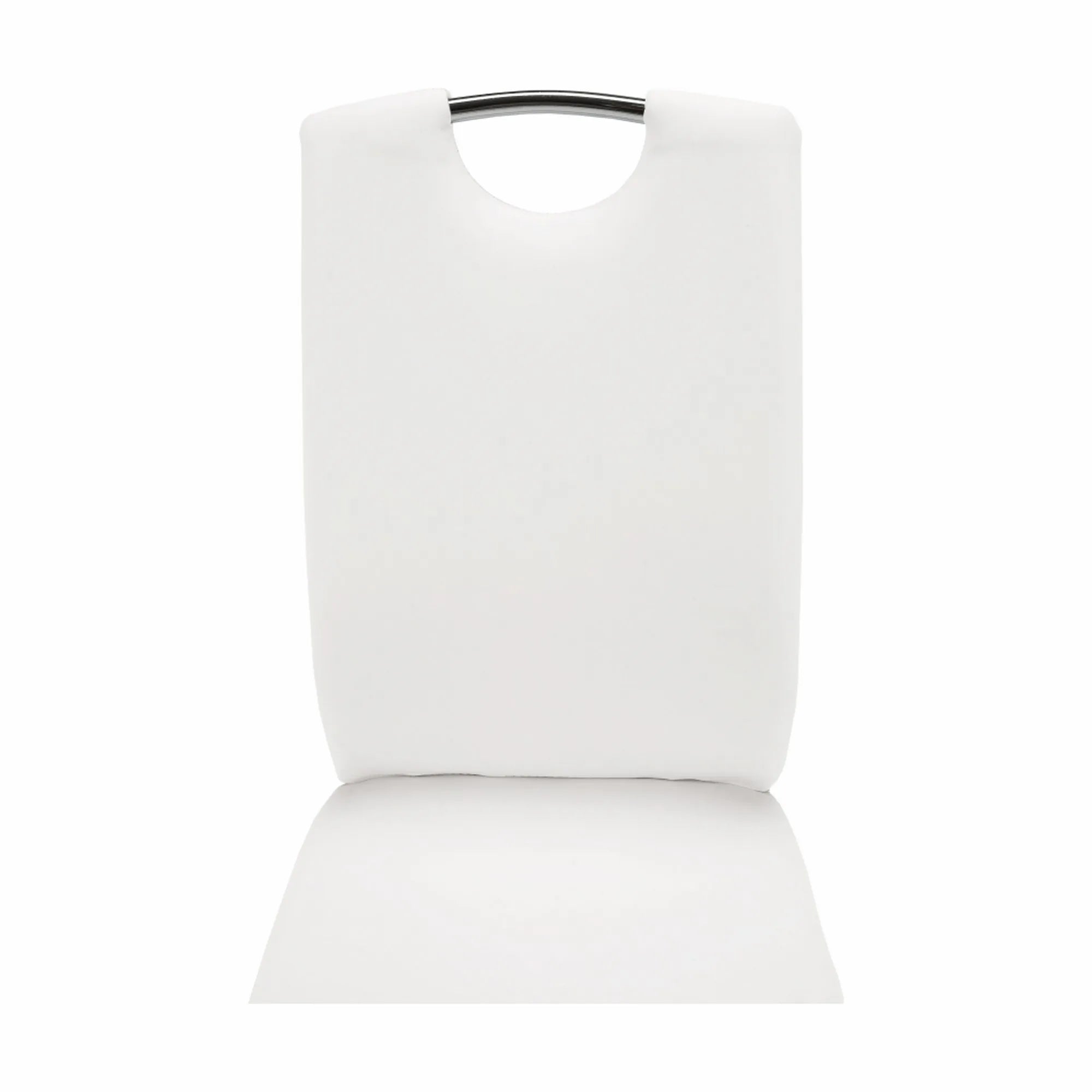 Scaun ERVINA, alb/crom, piele ecologica/metal, 42x43x99 cm