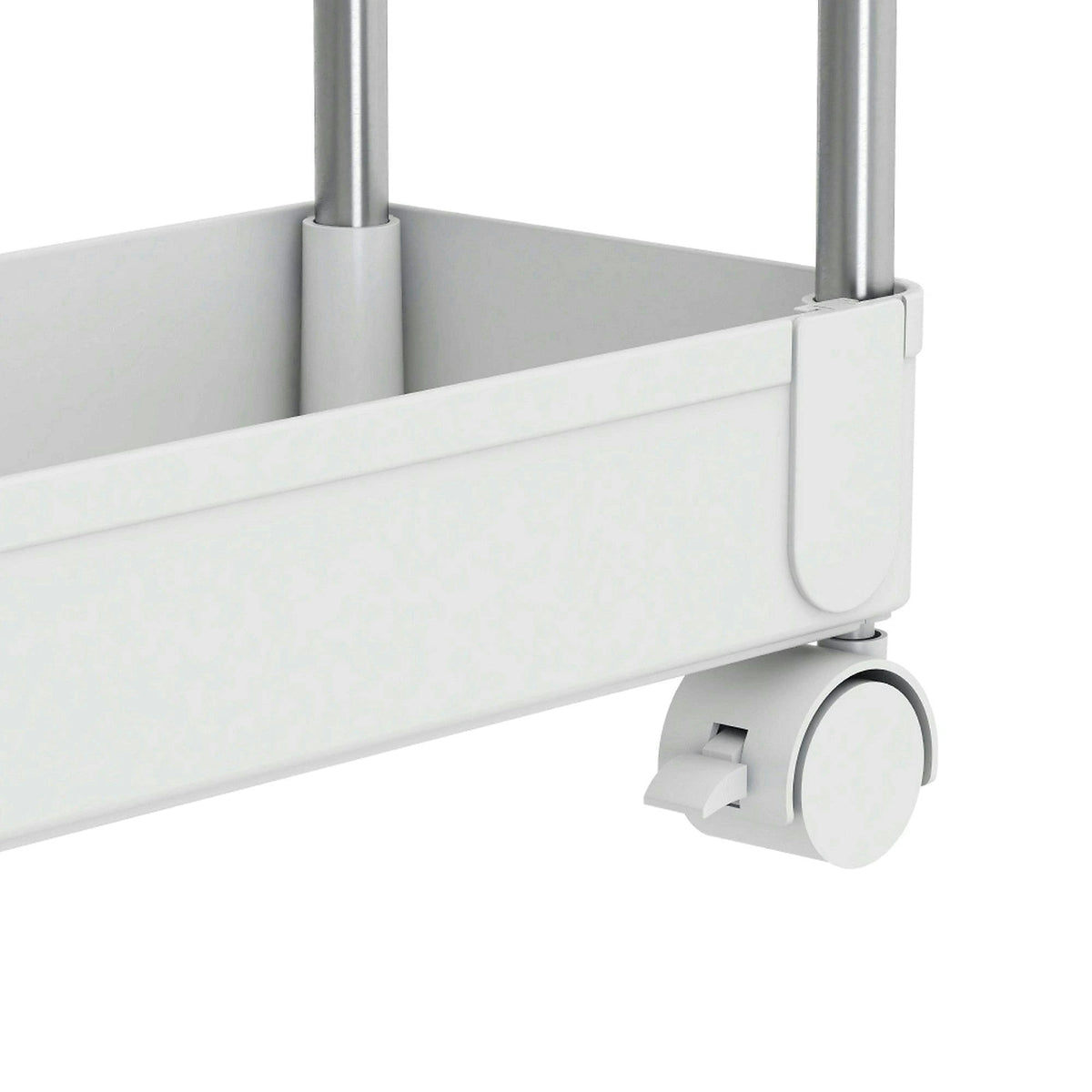 Etajera ALIOL TIP 2, alb, metal/plastic, 40x13x85 cm