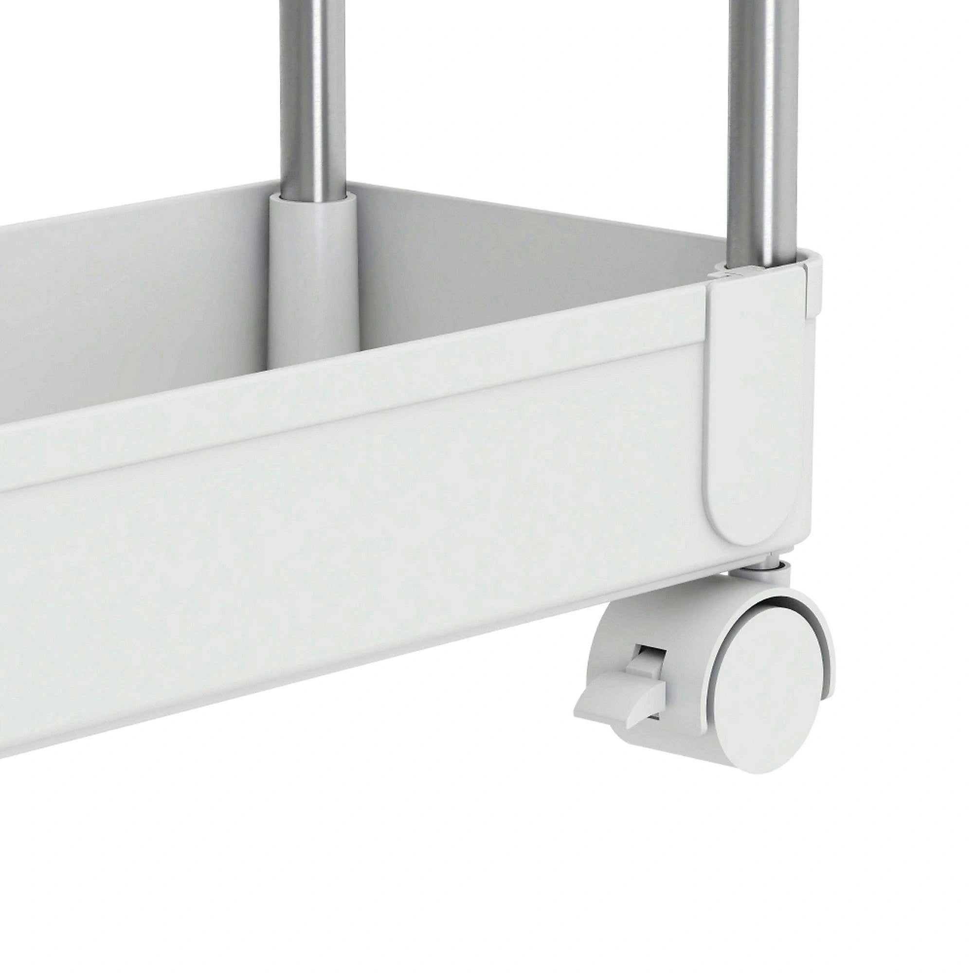 Etajera ALIOL TIP 2, alb, metal/plastic, 40x13x85 cm