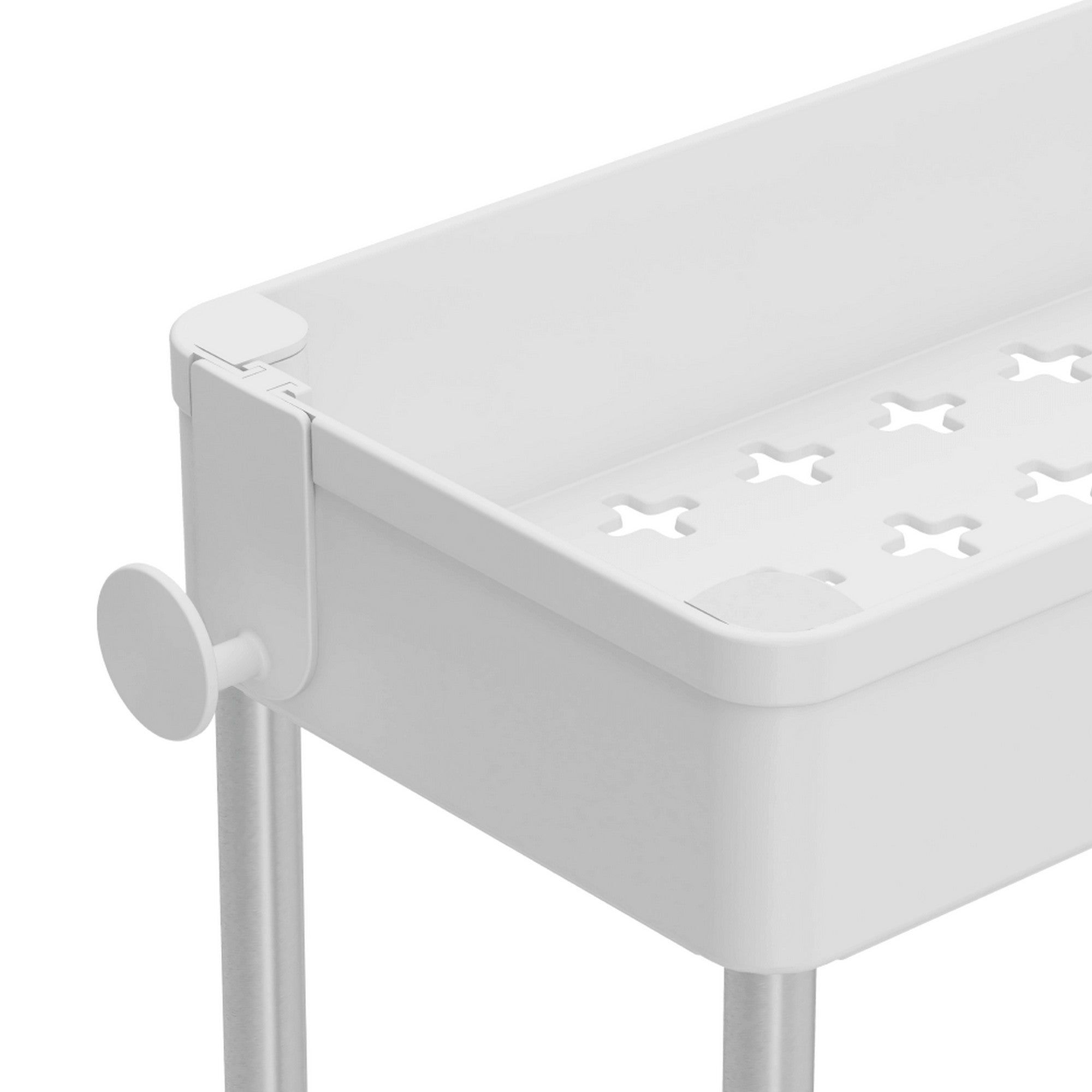 Etajera ALIOL TIP 2, alb, metal/plastic, 40x13x85 cm