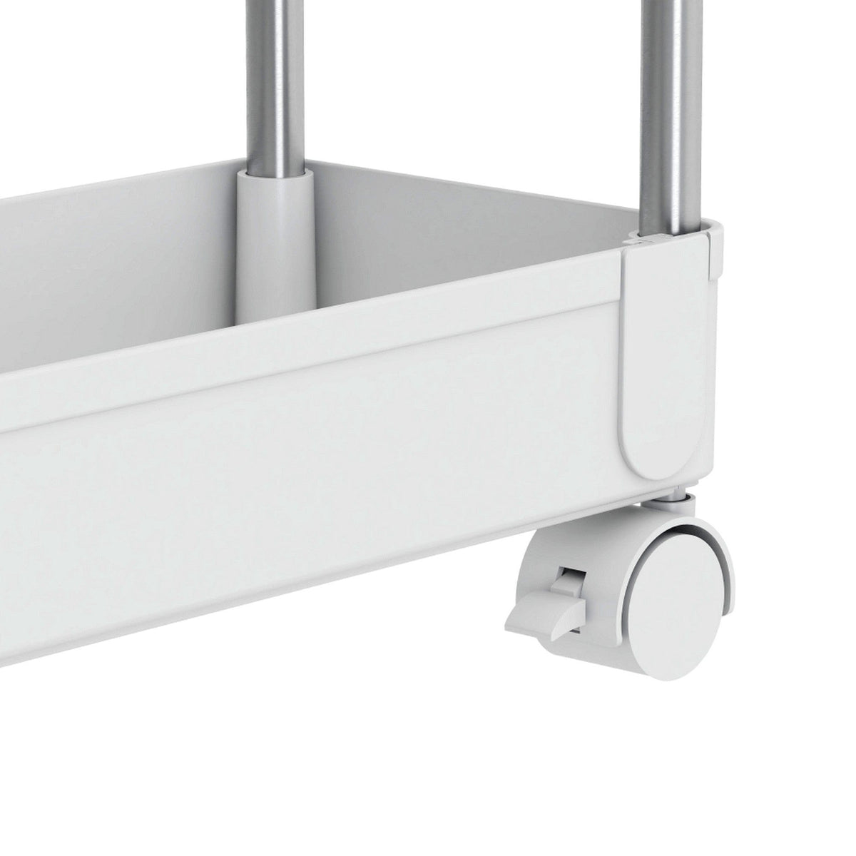 Etajera ALIOL TIP 2, alb, metal/plastic, 40x13x85 cm