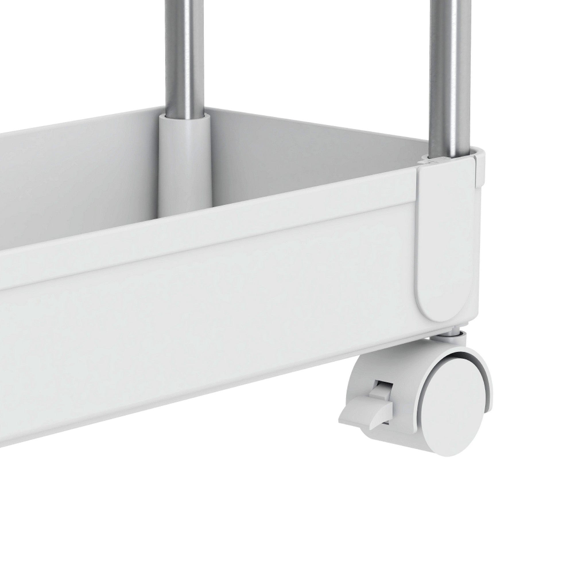 Etajera ALIOL TIP 2, alb, metal/plastic, 40x13x85 cm