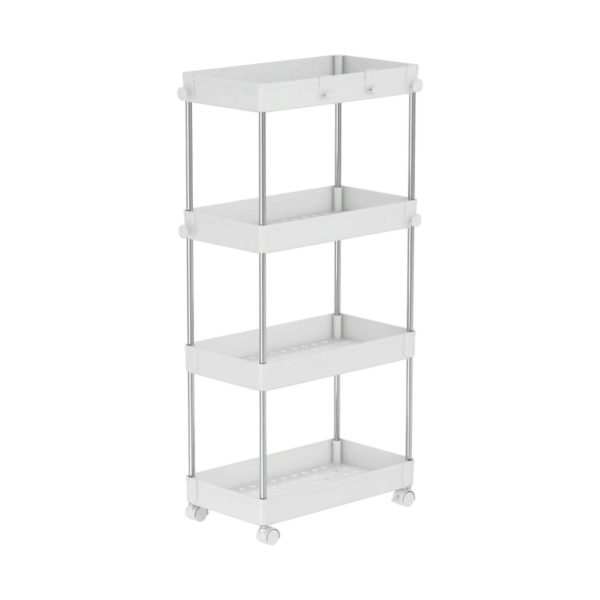 Etajera ALIOL TIP 3, alb, metal/plastic, 40x22x85 cm