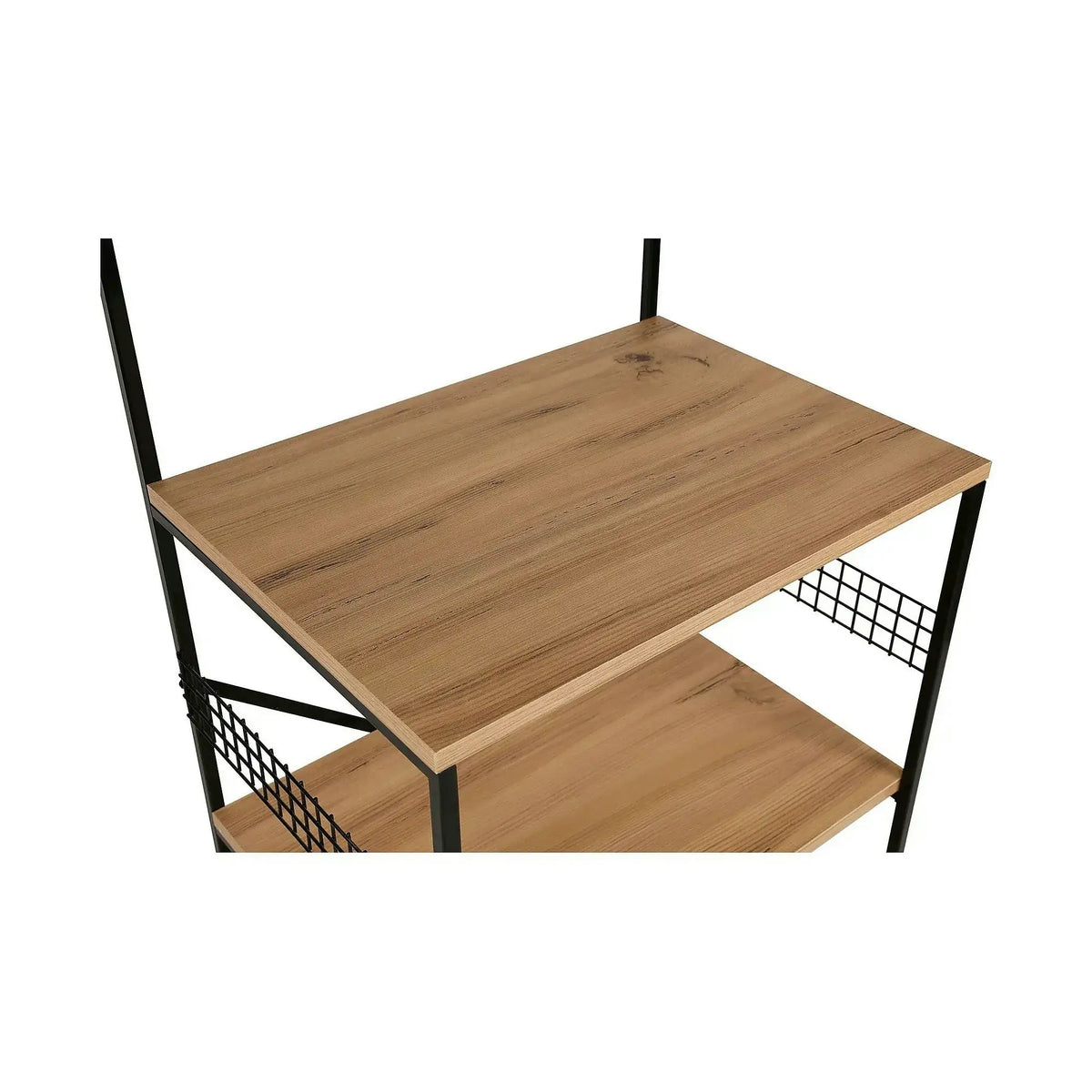 Etajera ANEMON, stejar/negru, PAL melaminat, 60x45x124 cm