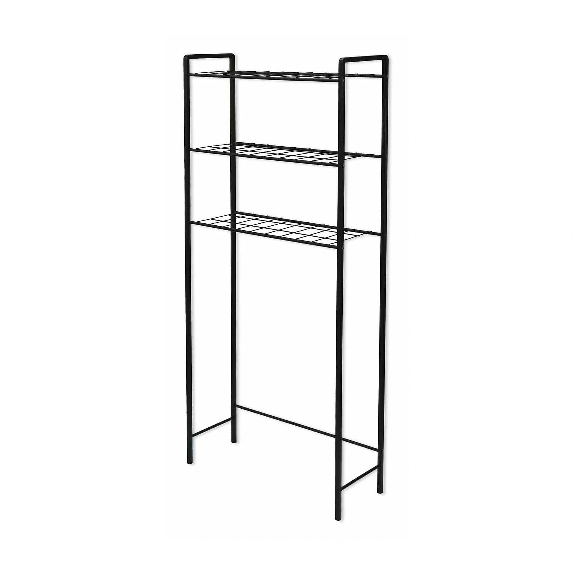 Etajera baie OTIS, negru, metal, 52x24x150 cm
