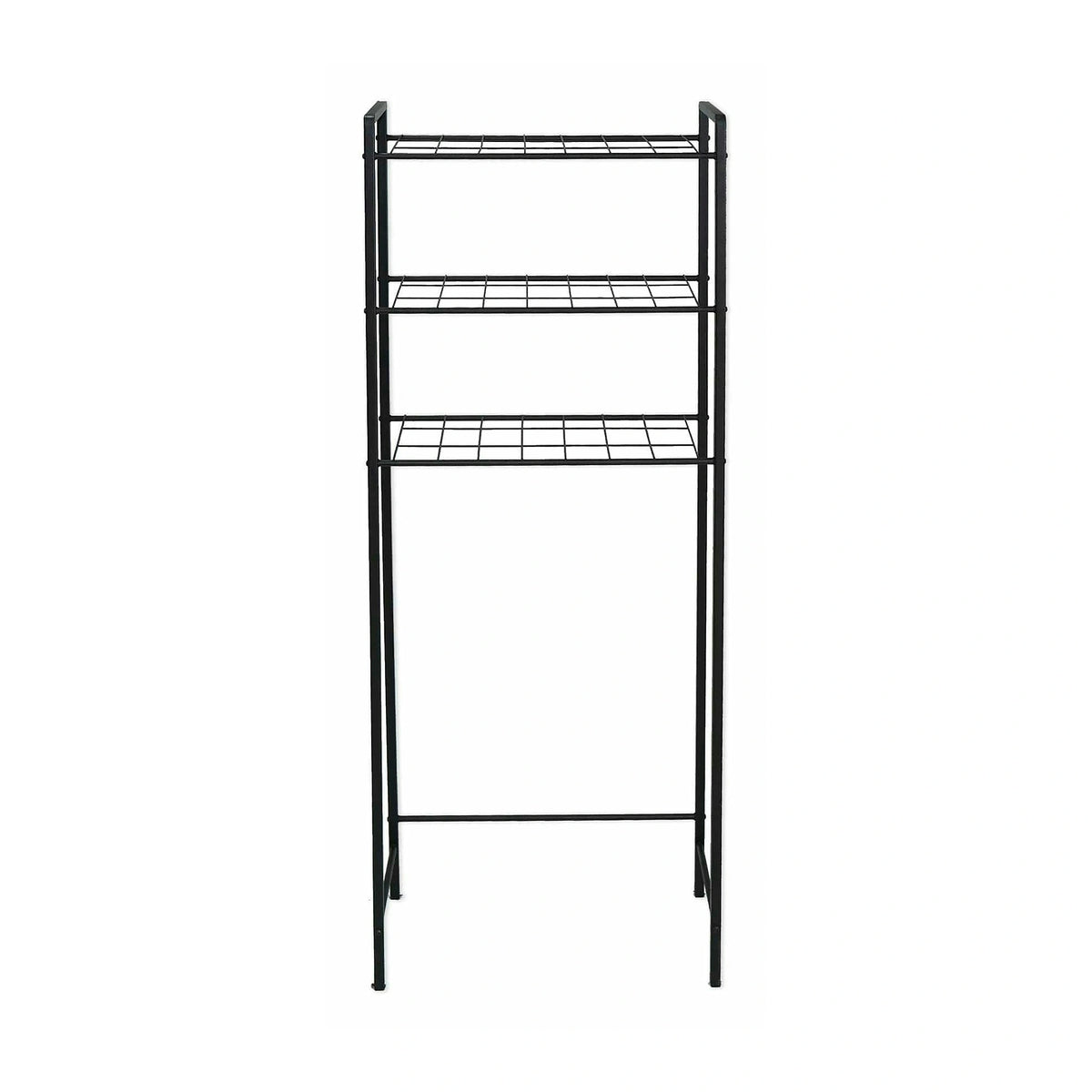 Etajera baie OTIS, negru, metal, 52x24x150 cm