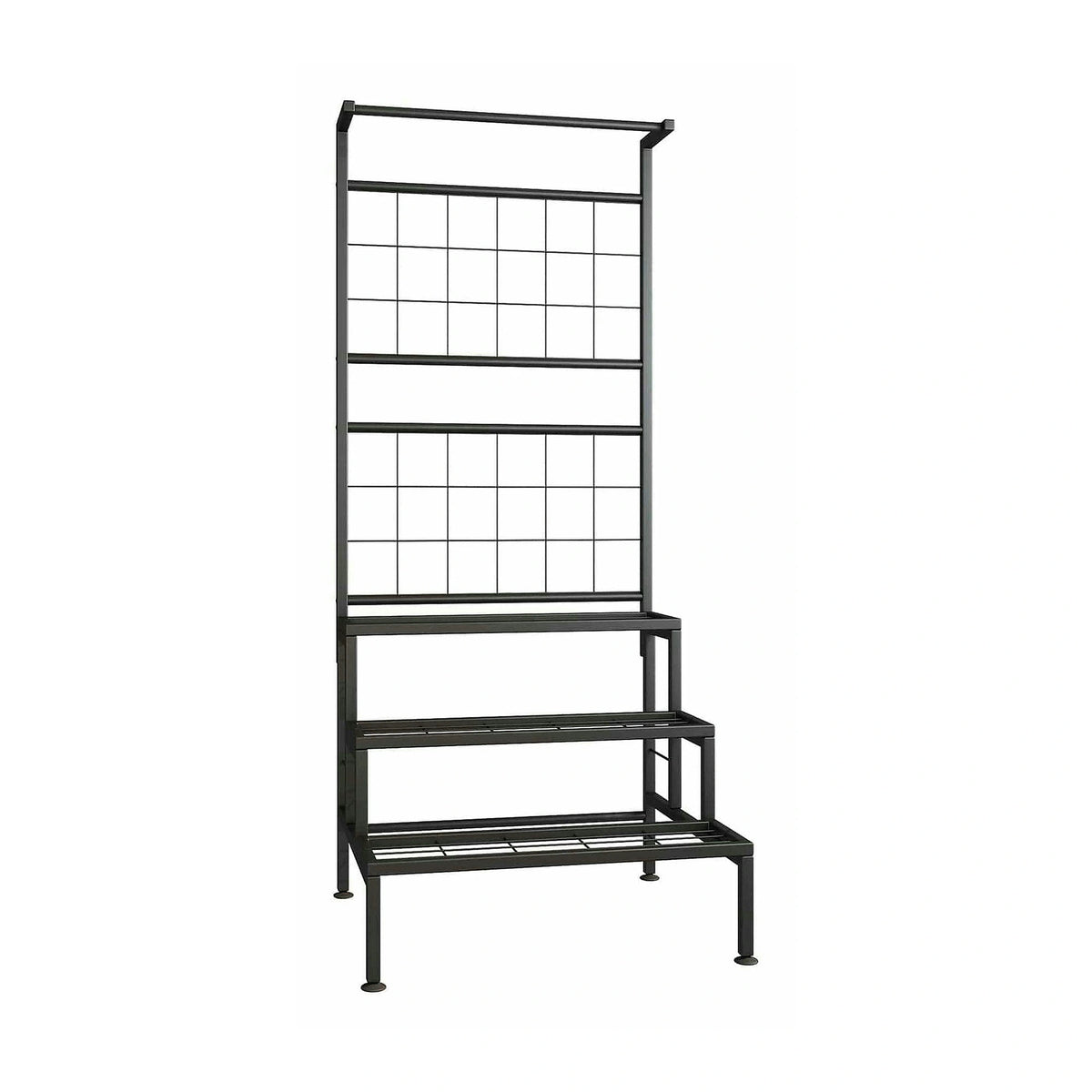 Etajera BALKO, negru, metal, 60x54x158 cm