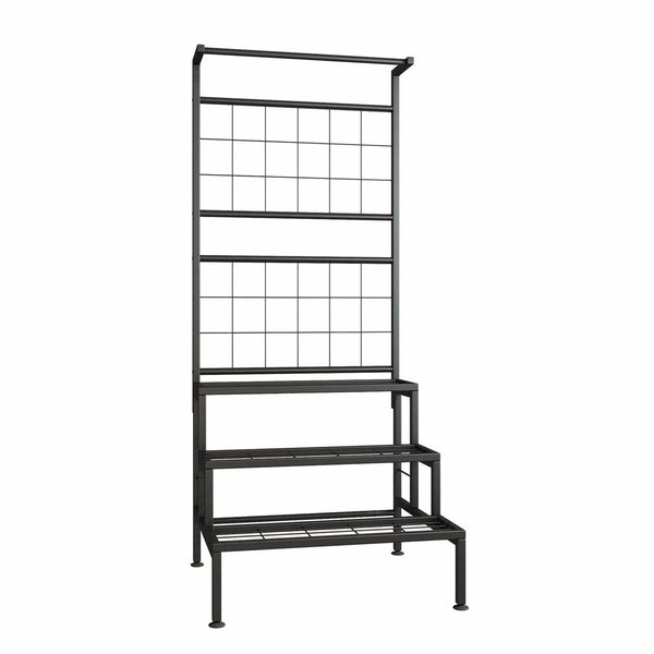 Etajera BALKO, negru, metal, 60x54x158 cm