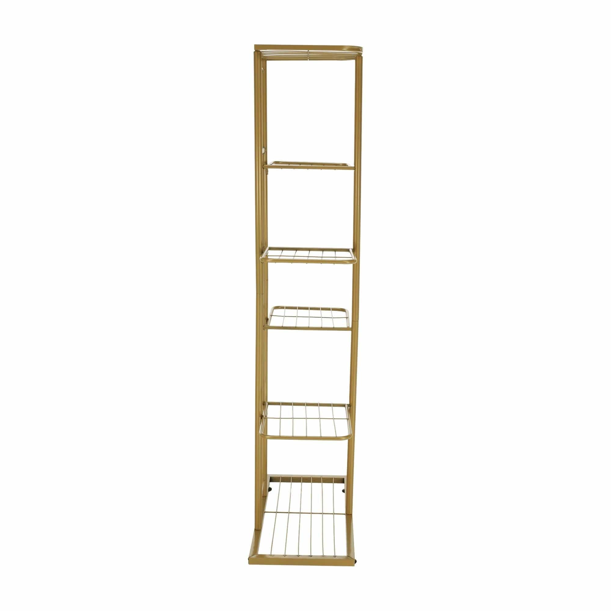 Etajera BAMIR TIP 3, auriu, metal, 44x22x108 cm