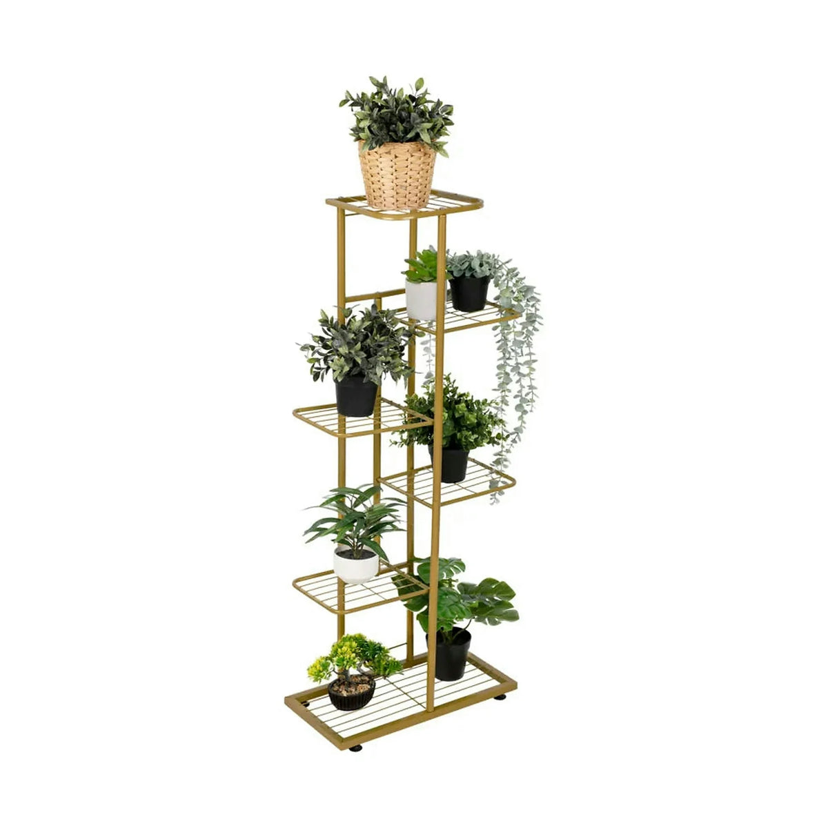 Etajera BAMIR TIP 3, auriu, metal, 44x22x108 cm