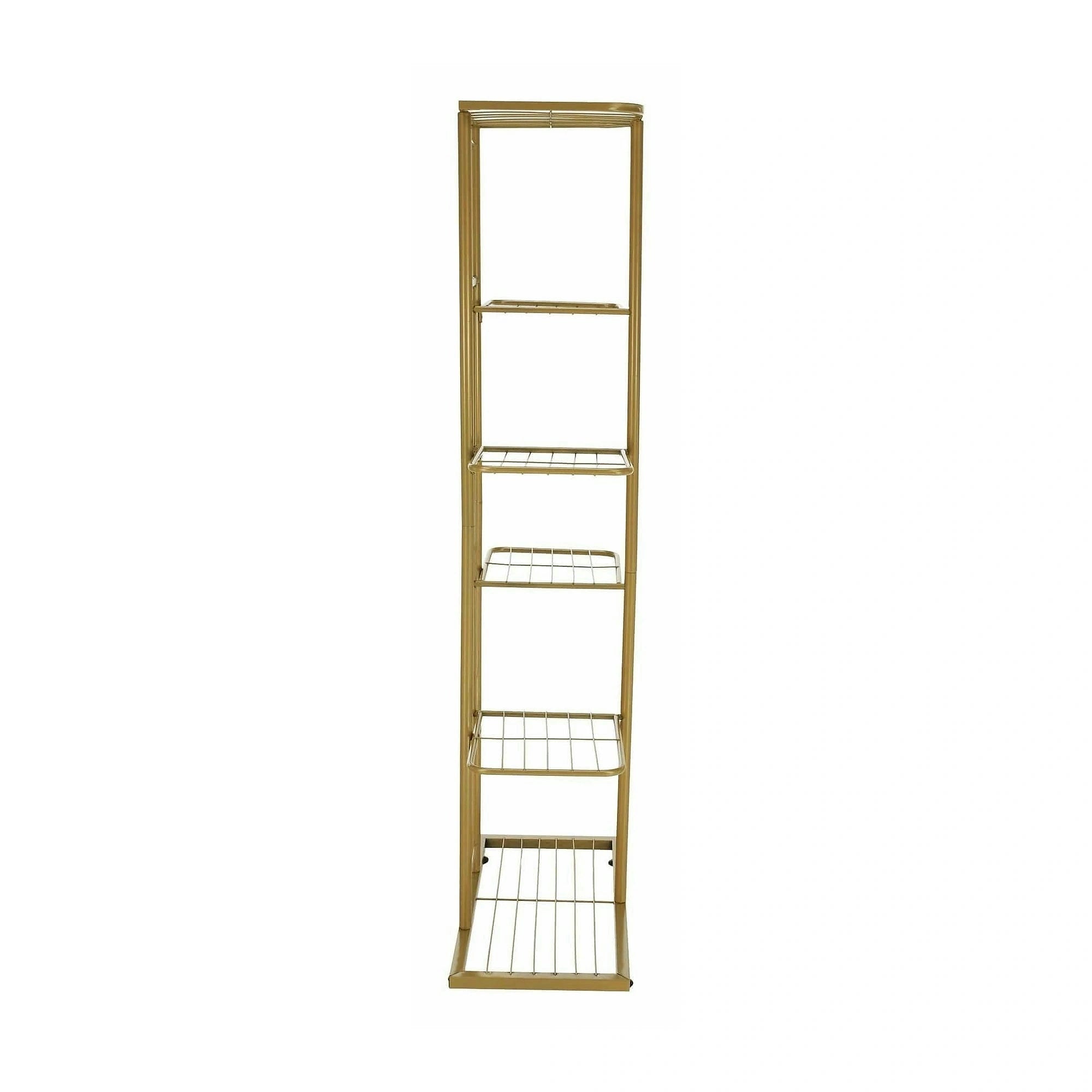 Etajera BAMIR TIP 3, auriu, metal, 44x22x108 cm