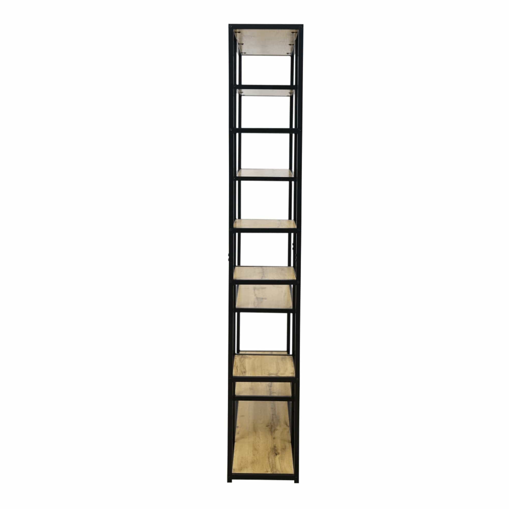 Etajera BILOTE TIP 4, stejar/negru, 120x30x188 cm
