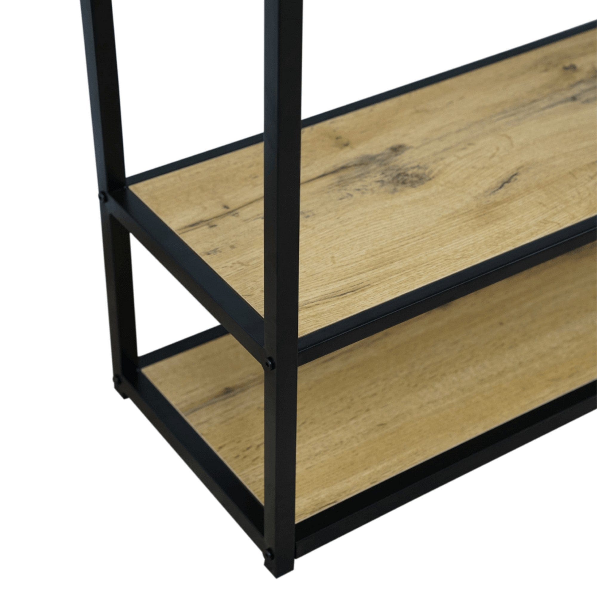 Etajera BILOTE TIP 4, stejar/negru, 120x30x188 cm