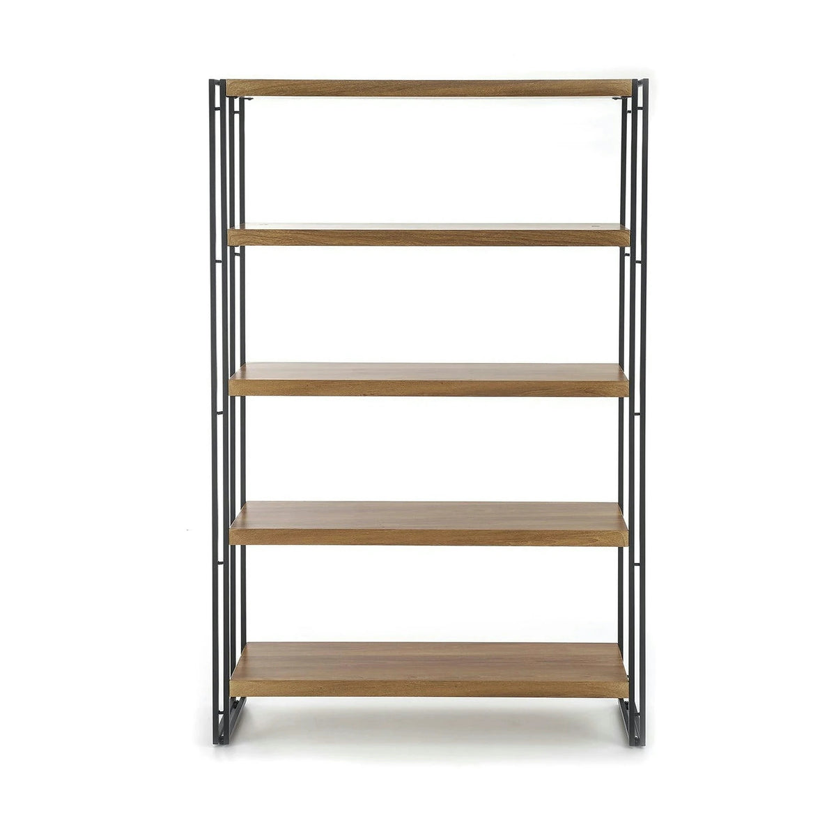 Etajera BOLIVAR REG2, stejar auriu/negru, 100x30x155 cm