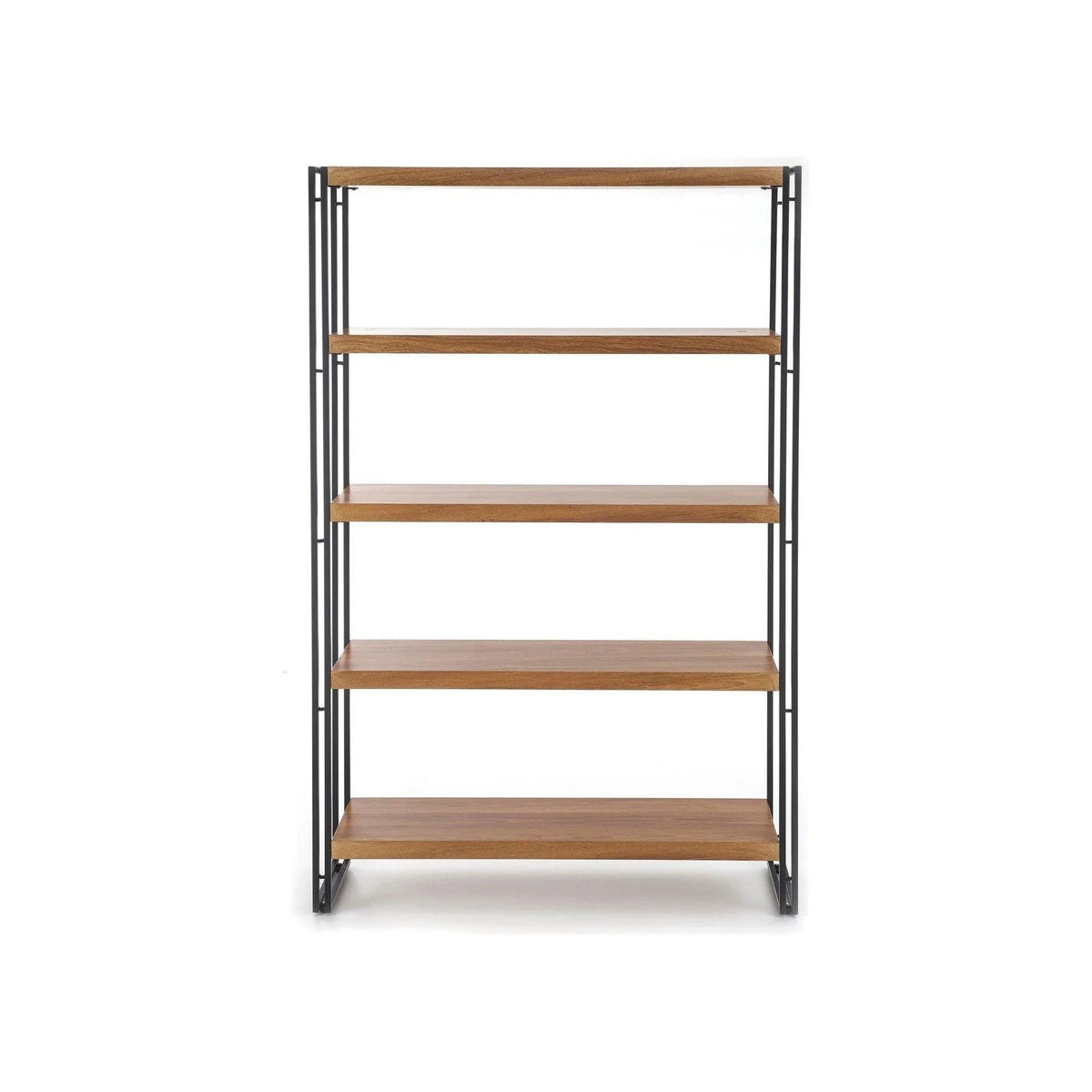 Etajera BOLIVAR REG2, stejar auriu/negru, 100x30x155 cm