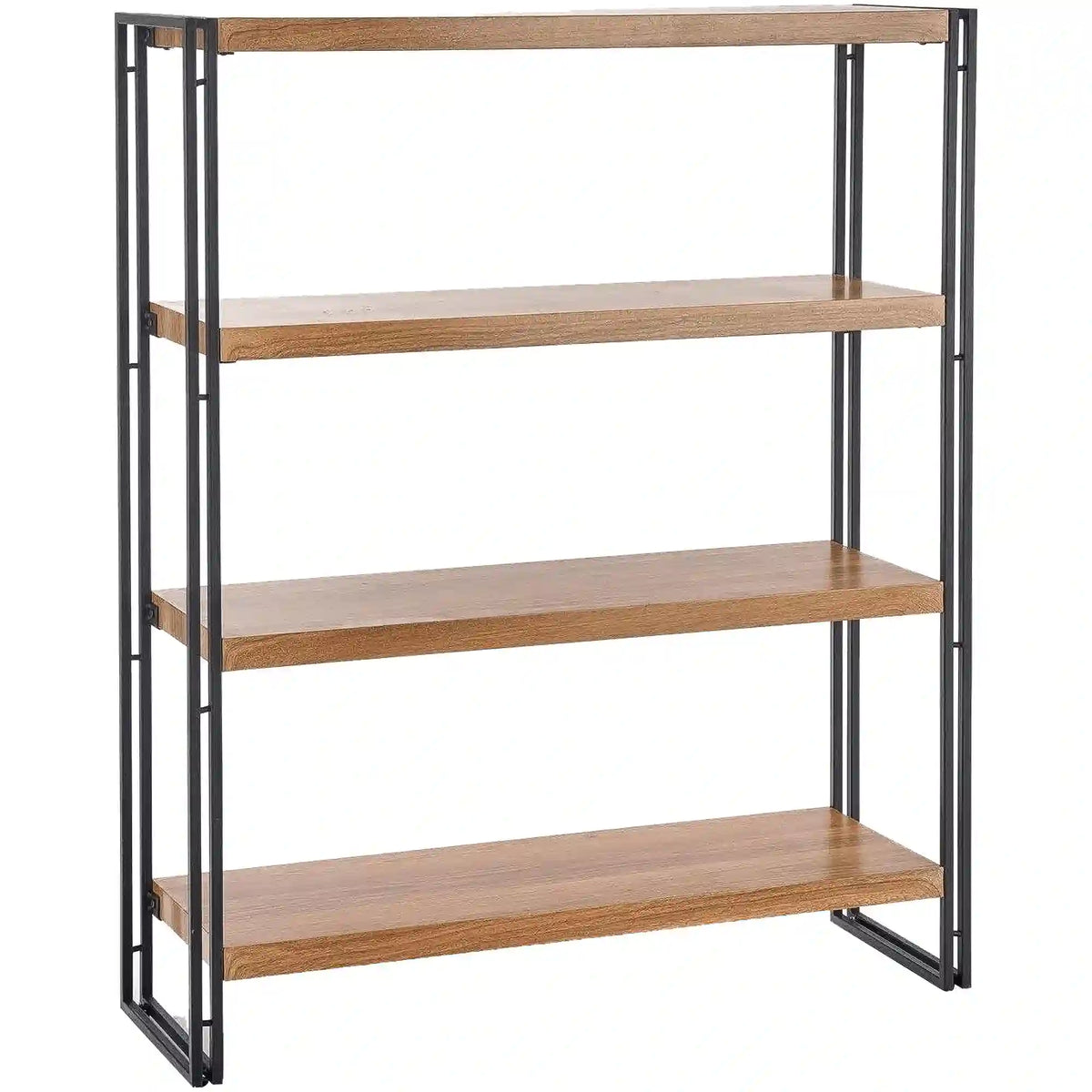 Etajera BOLIVAR, stejar auriu/negru, 100x30x120 cm