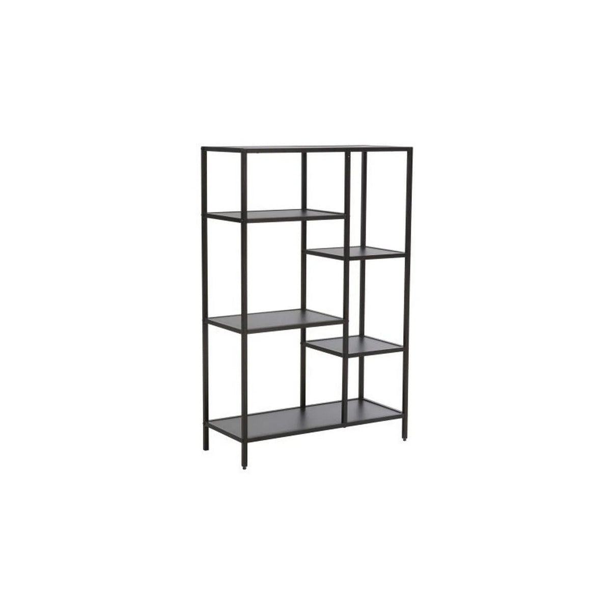 Etajera COSTA B, negru, PAL laminat/metal, 70x30x109 cm